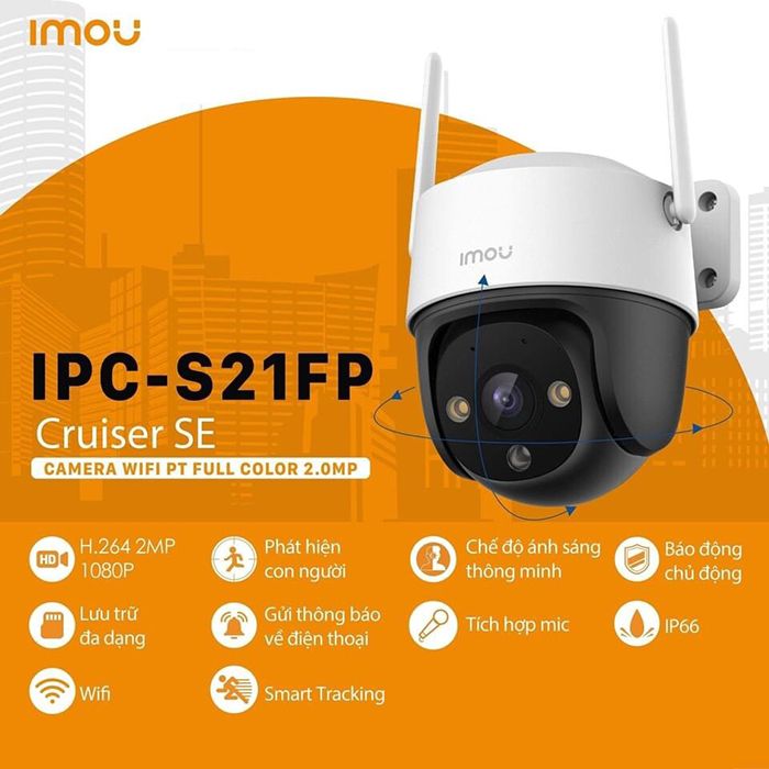 Camera IP PT  Full Color 2MP iMOU IPC-S21FAP (POE)