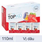 Thùng 48 hộp sữa trái cây TH True Juice Milk Topkid hương dâu 110ml
