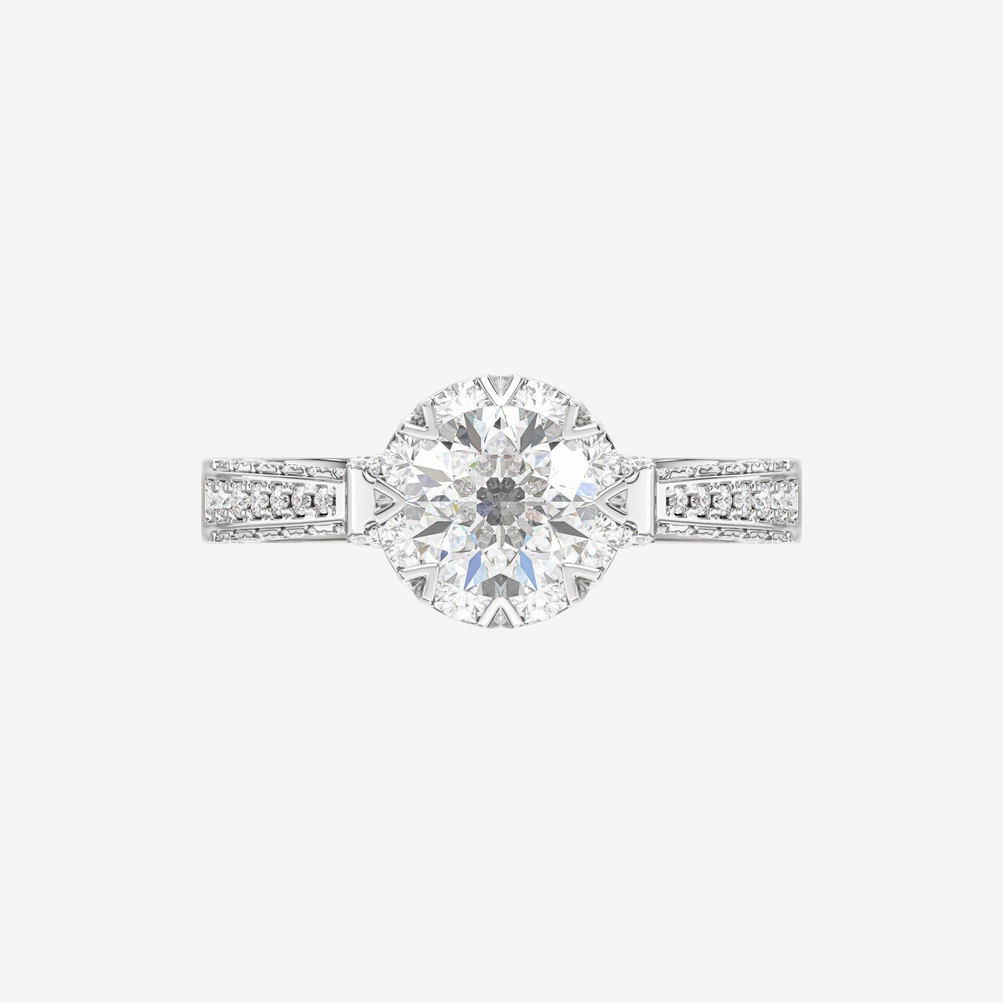 RIBBON SHANK SEMI-SET RING