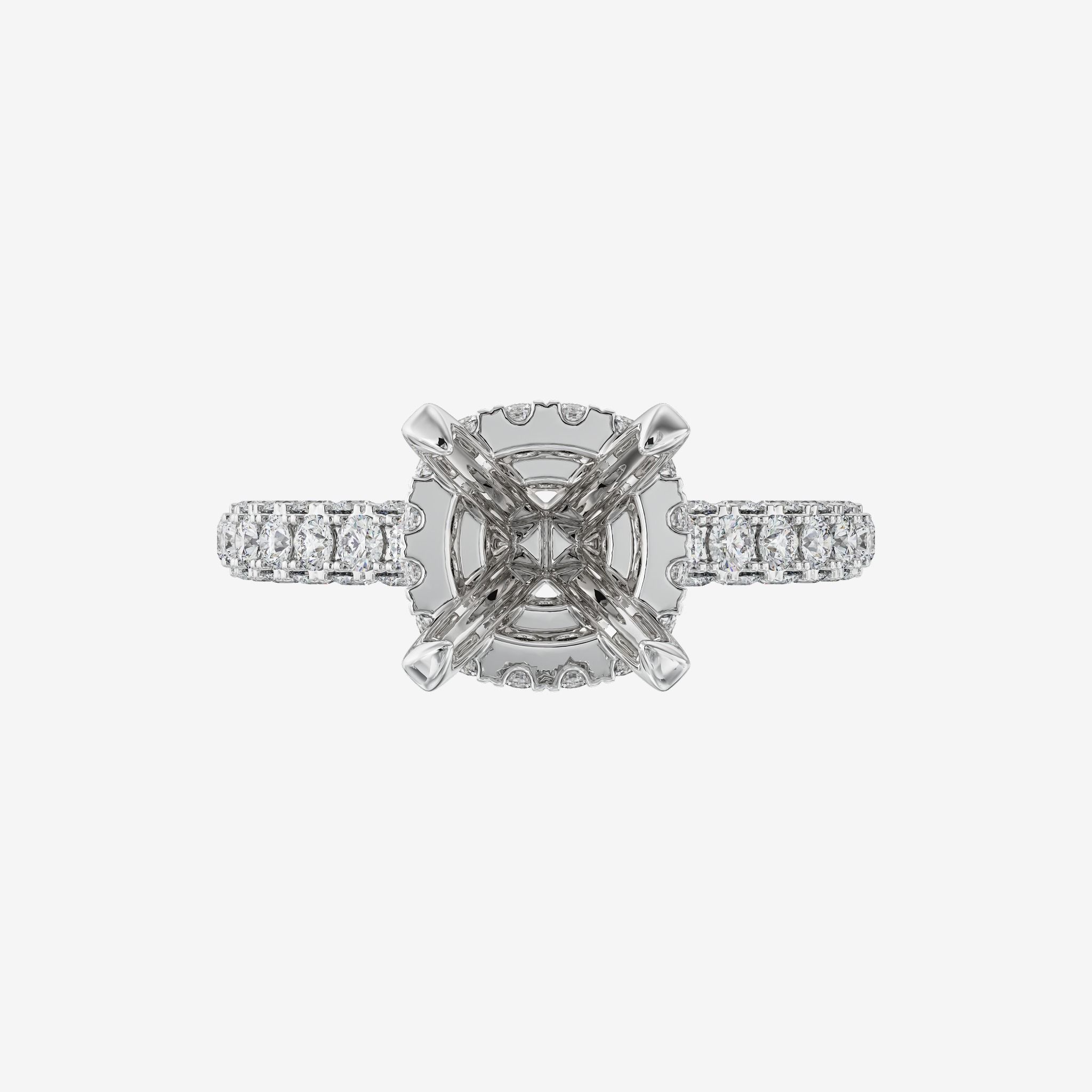 ACCENTED PAVÉ SEMI-SET ENGAGEMENT RING