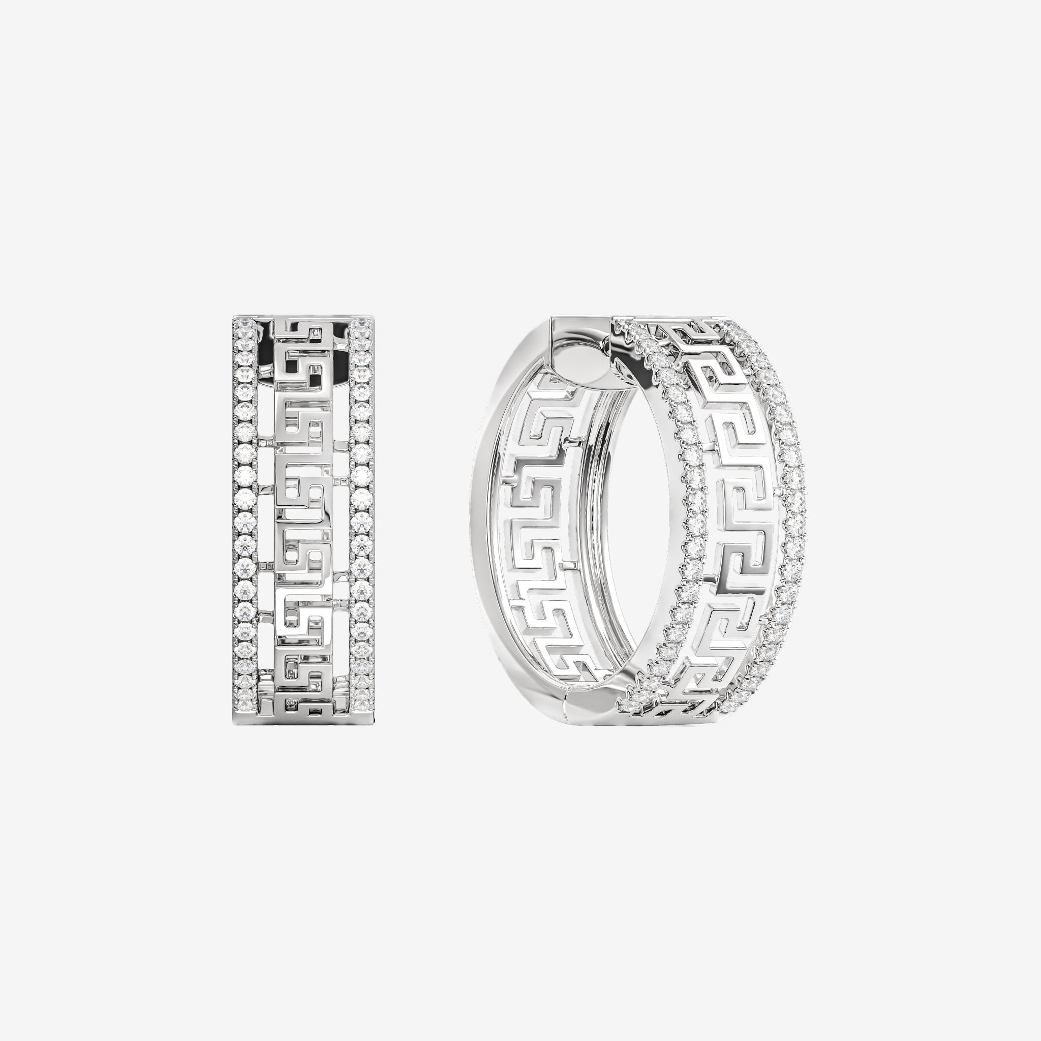 KEY PATTERN HOOP EARRINGS