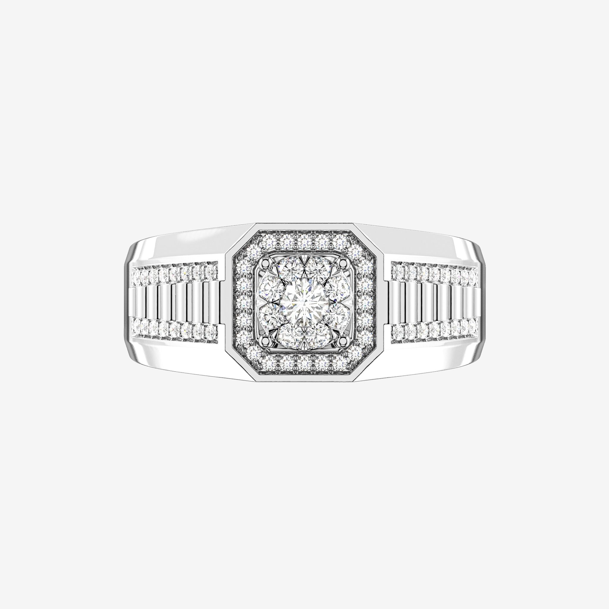 ACCENTED CLUSTER MEN RING