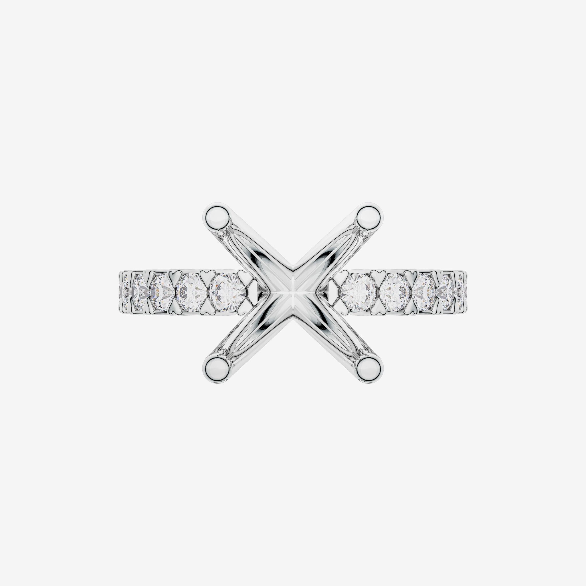 ACCENTED SEMI-SET ENGAGEMENT RING
