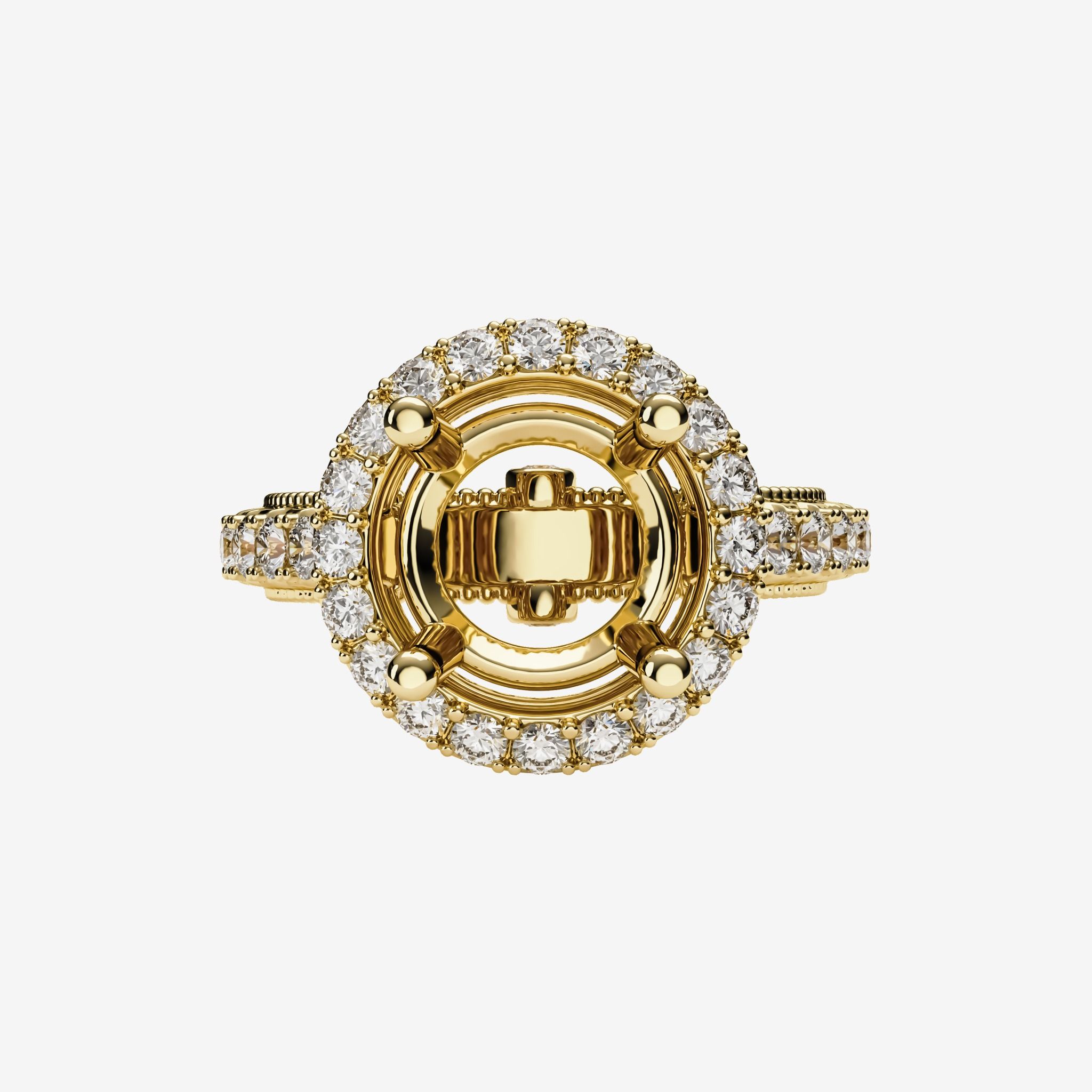 HALO SEMI-SET ENGAGEMENT RING