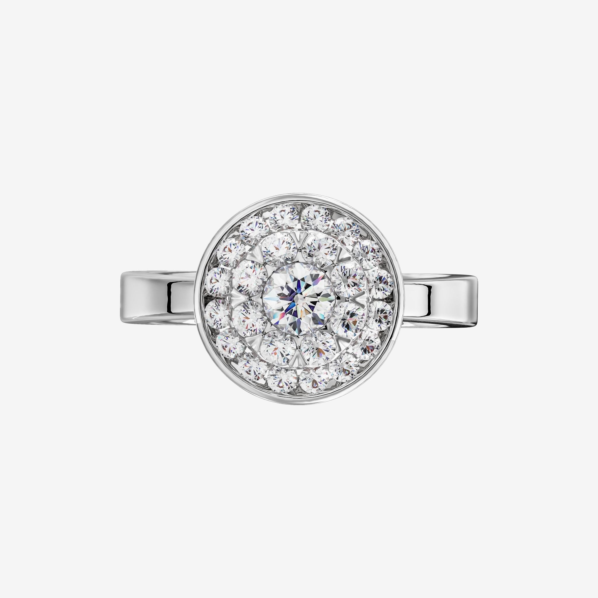 BEZEL-SET CLUSTER RING