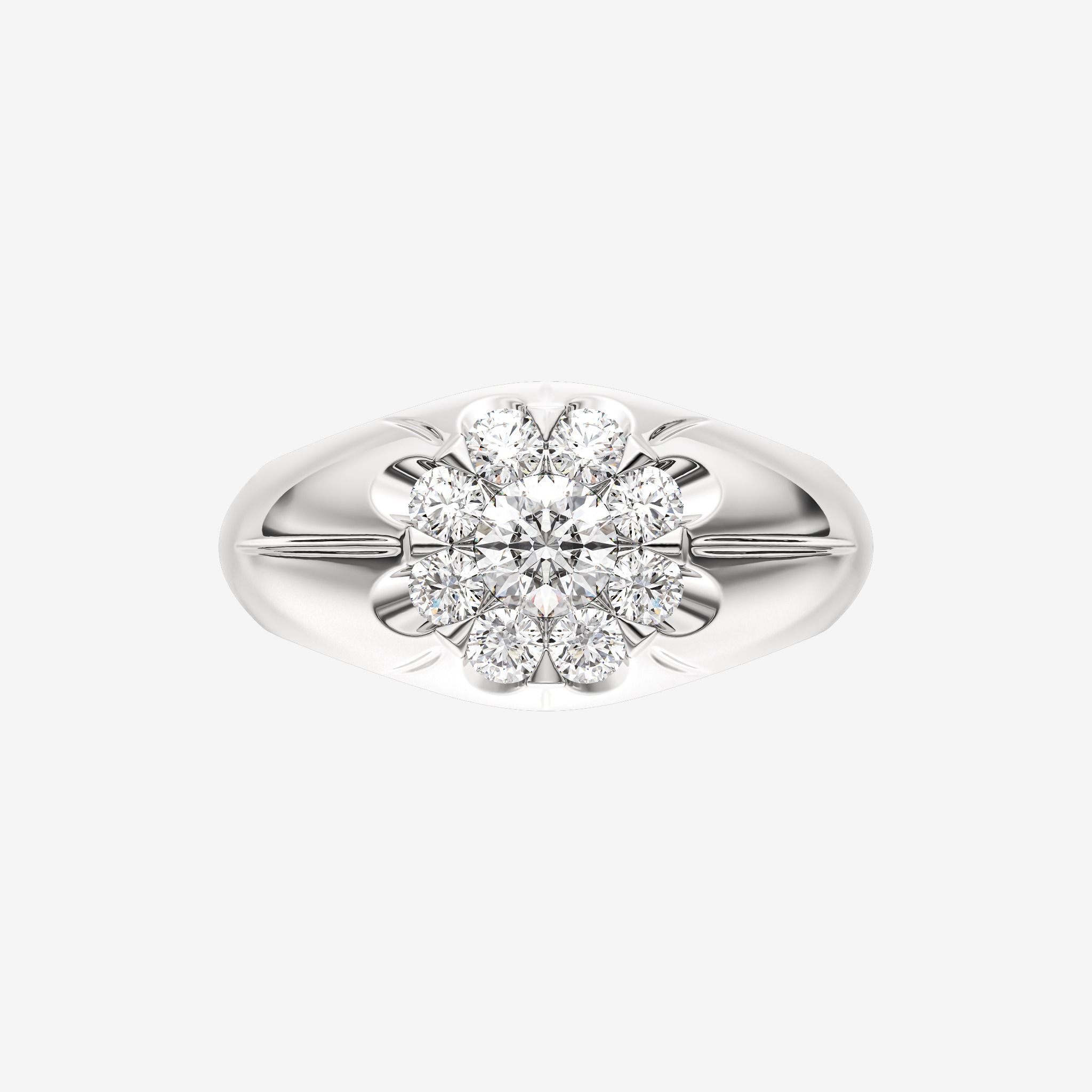 CLUSTER SIGNET RING