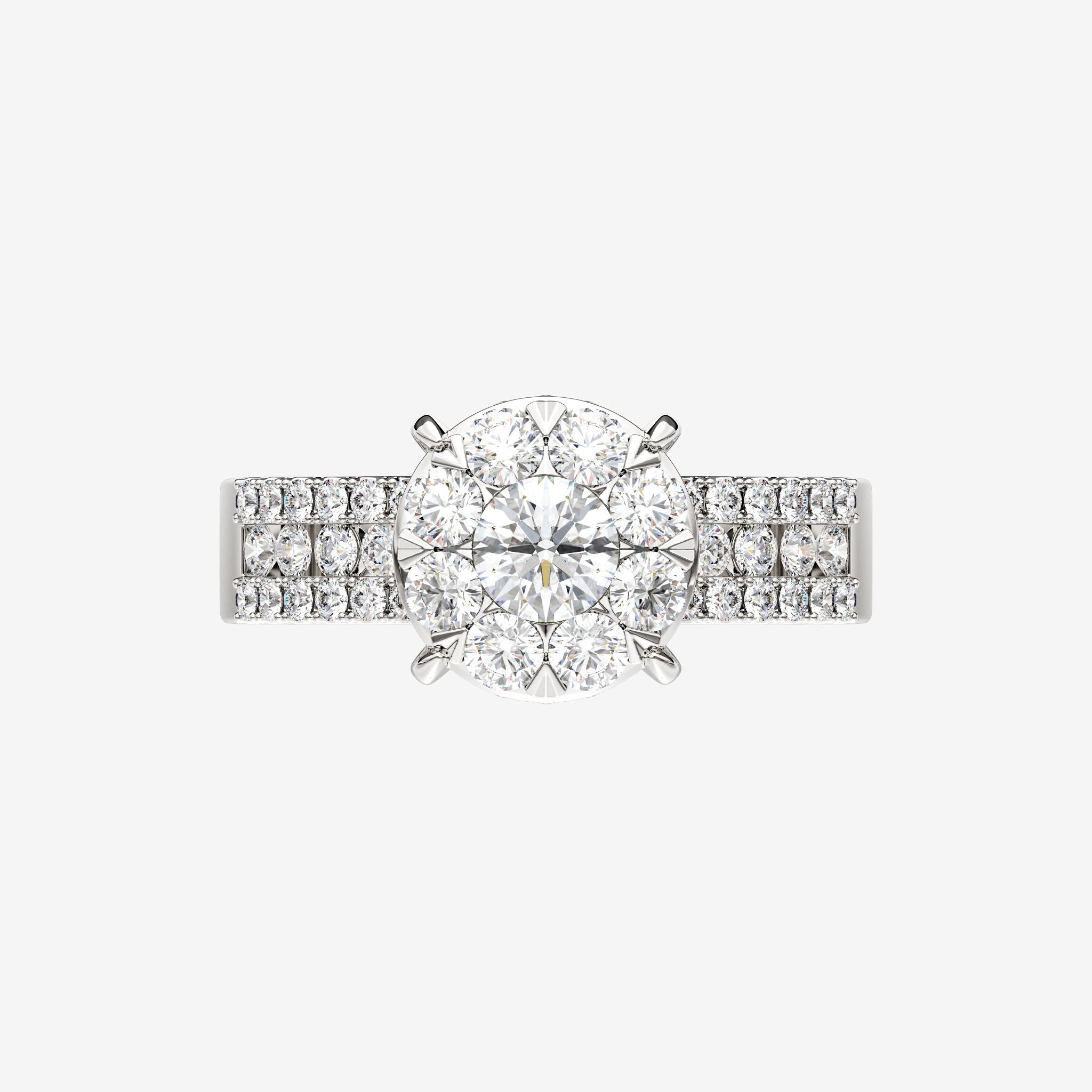 DOUBLE SHANK CLUSTER RING