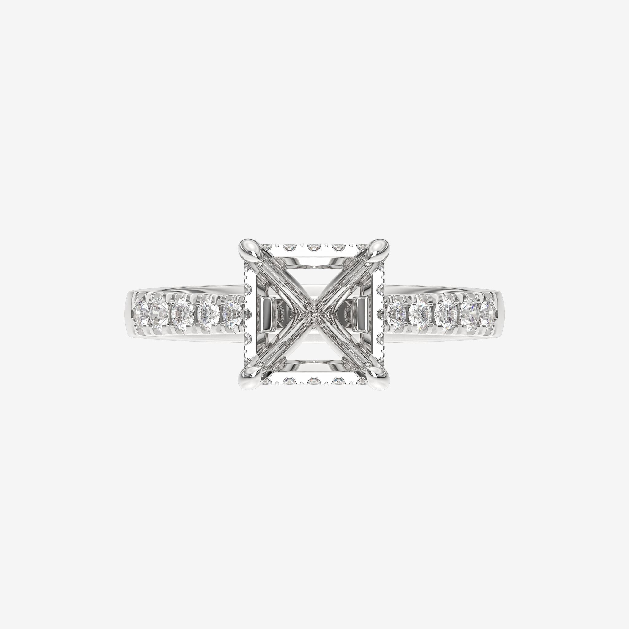 ACCENTED SEMI-SET ENGAGEMENT RING