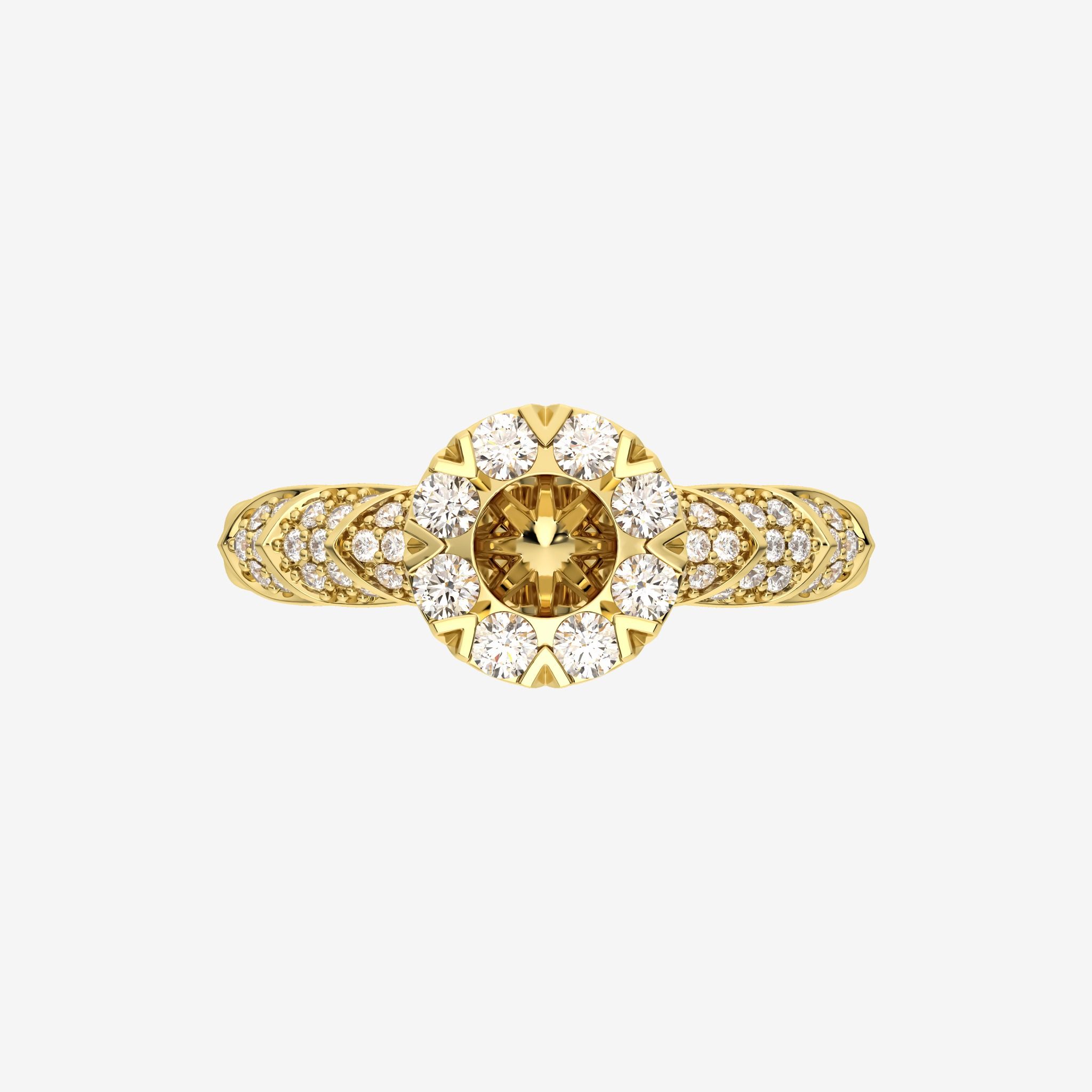 ACCENTED SEMI-SET ENGAGEMENT RING