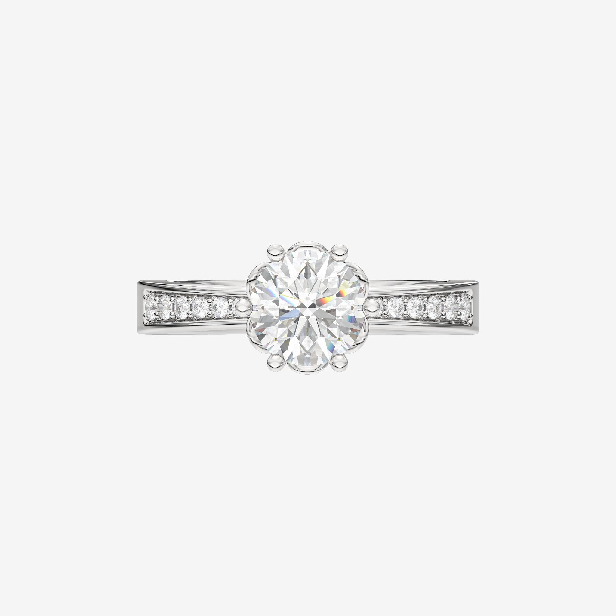 FLORAL SEMI-SET ENGAGEMENT RING