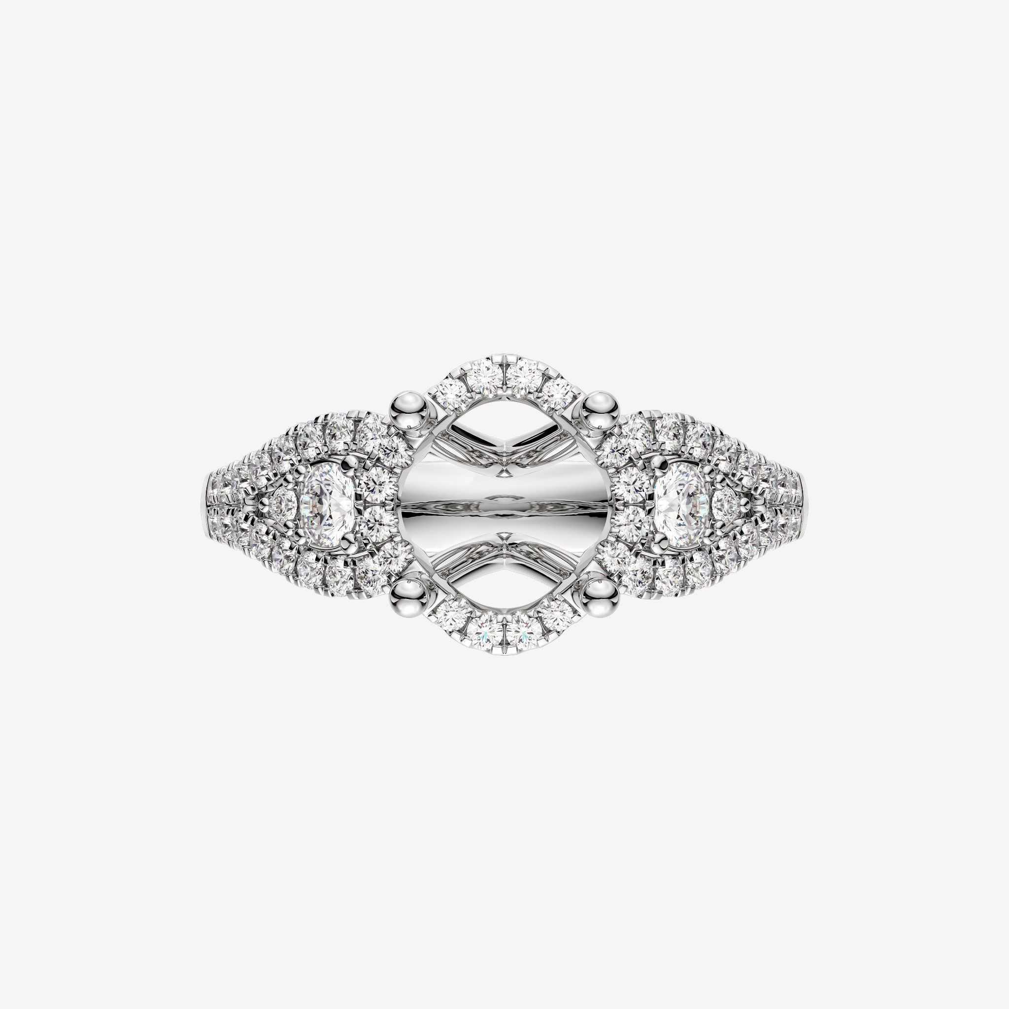 ACCENTED SEMI-SET ENGAGEMENT RING