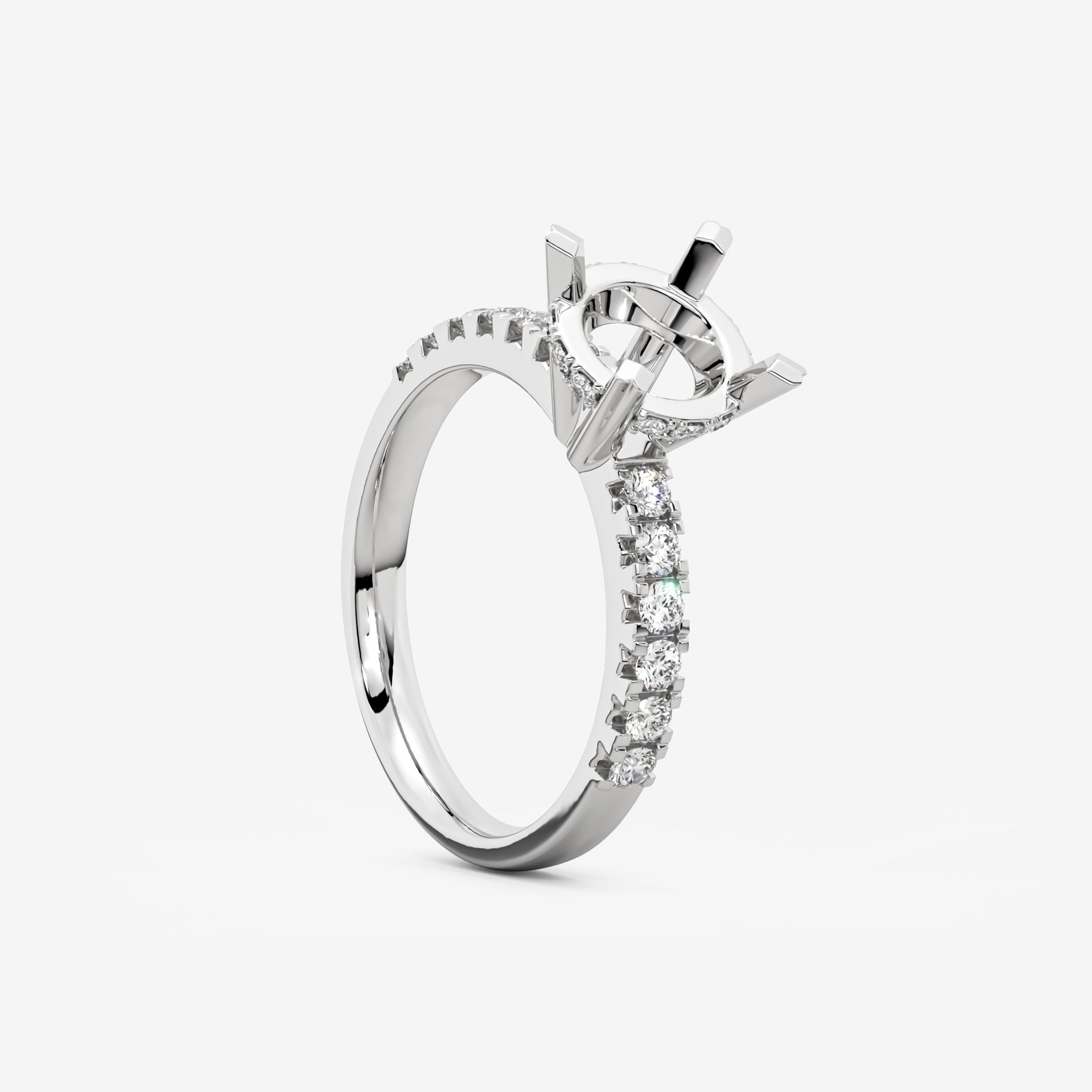 ACCENTED SEMI-SET ENGAGEMENT RING