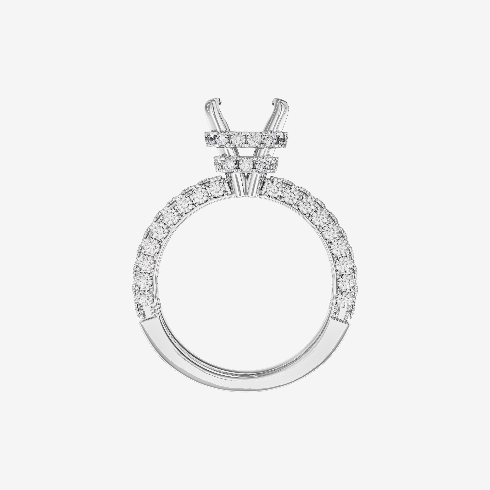 ACCENTED PAVÉ SEMI-SET ENGAGEMENT RING