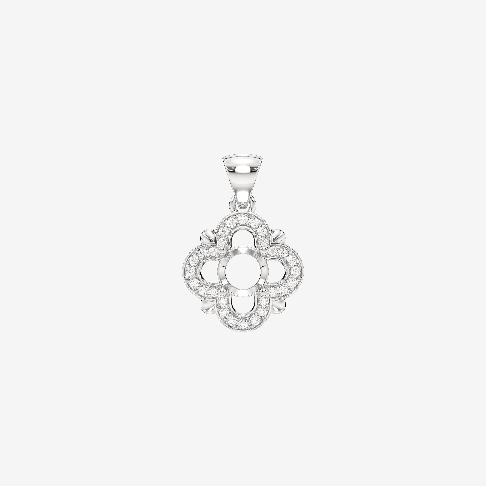 FLORAL SEMI-SET PENDANT