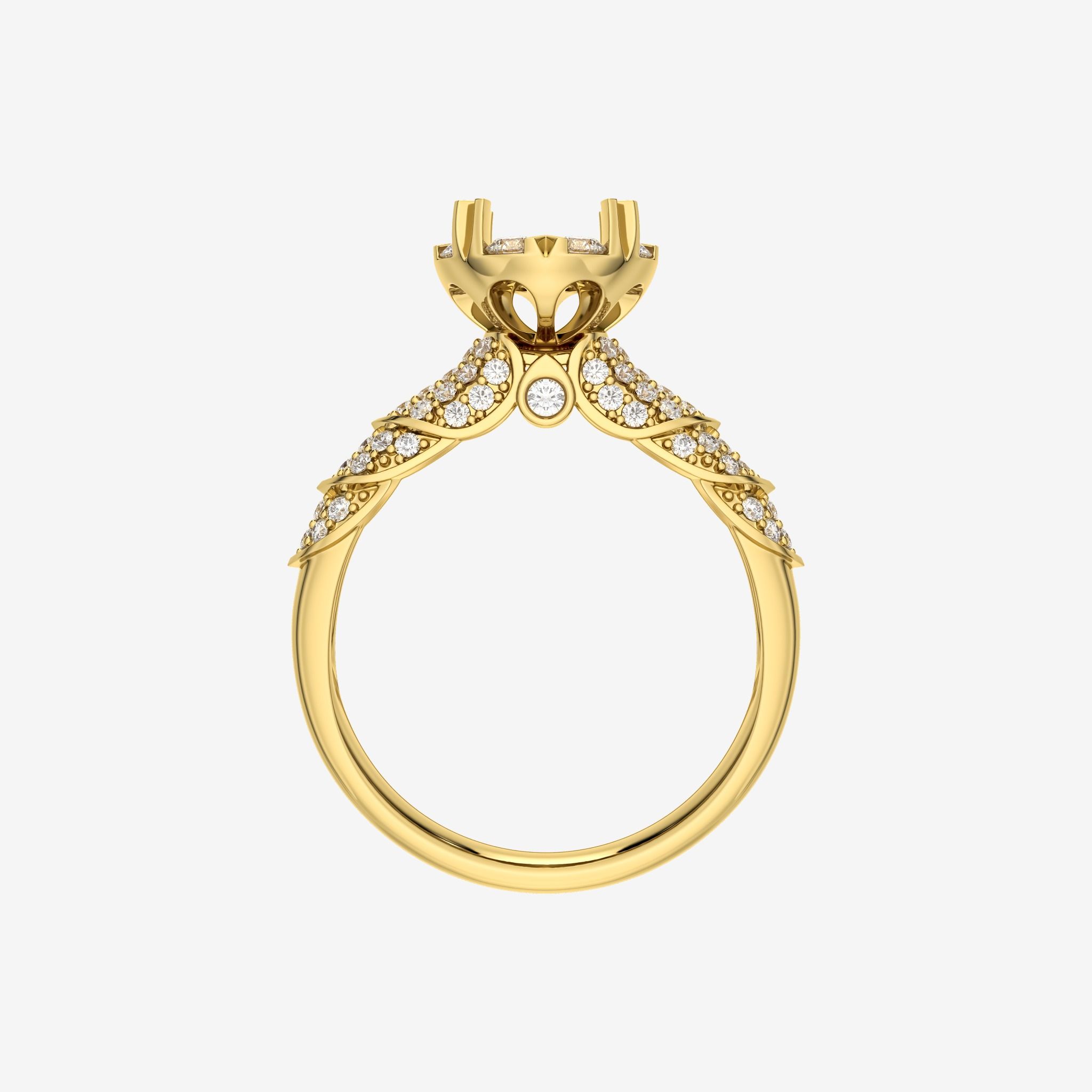 ACCENTED SEMI-SET ENGAGEMENT RING