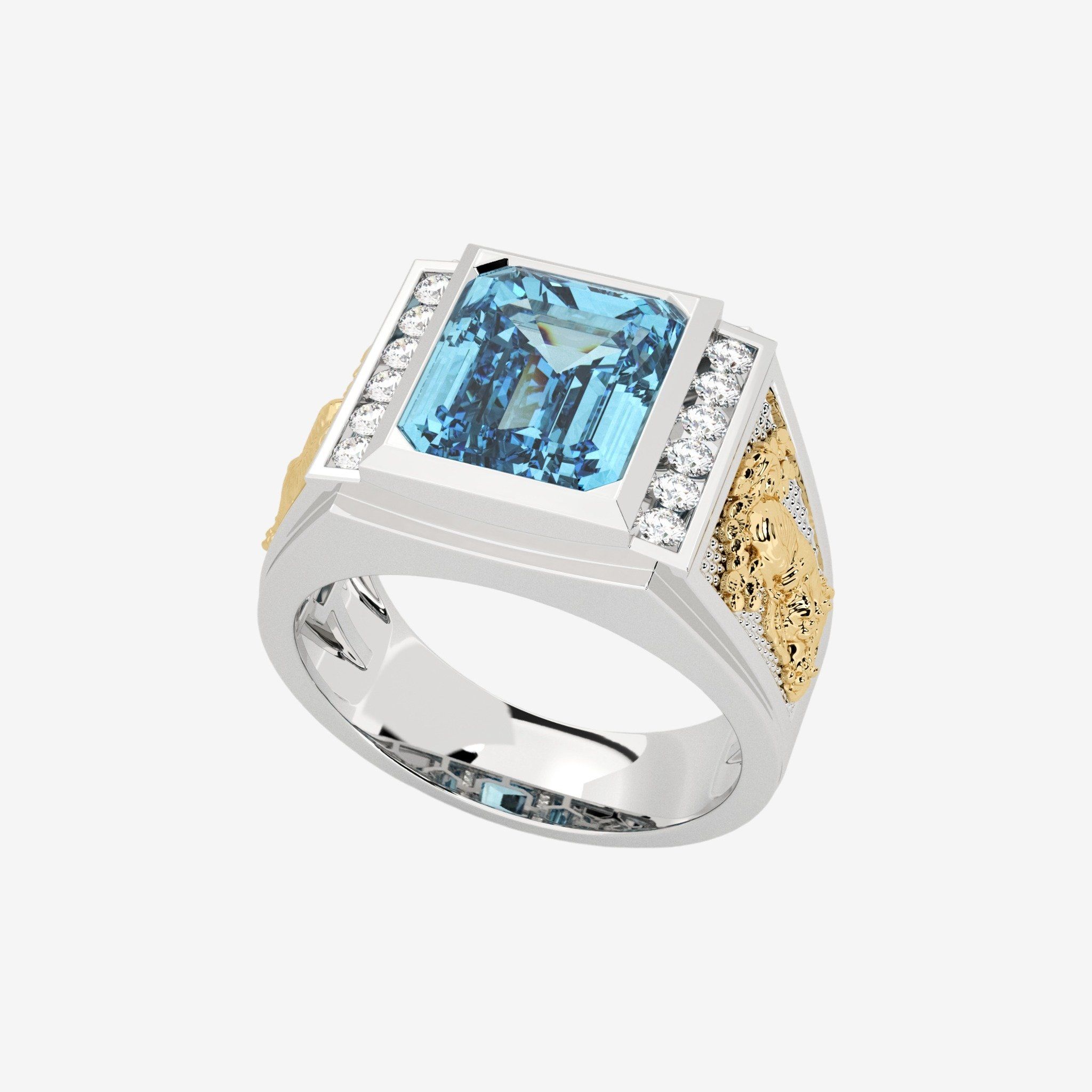 EMBOSSED ZODIAC MEN RING