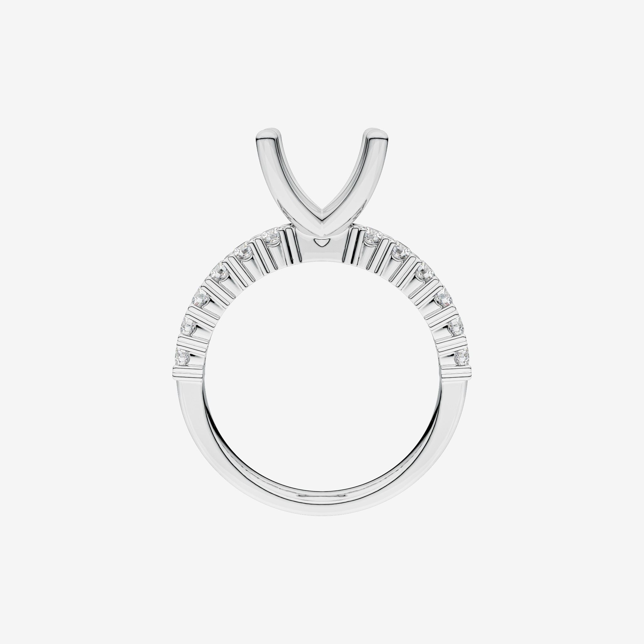 ACCENTED SEMI-SET ENGAGEMENT RING