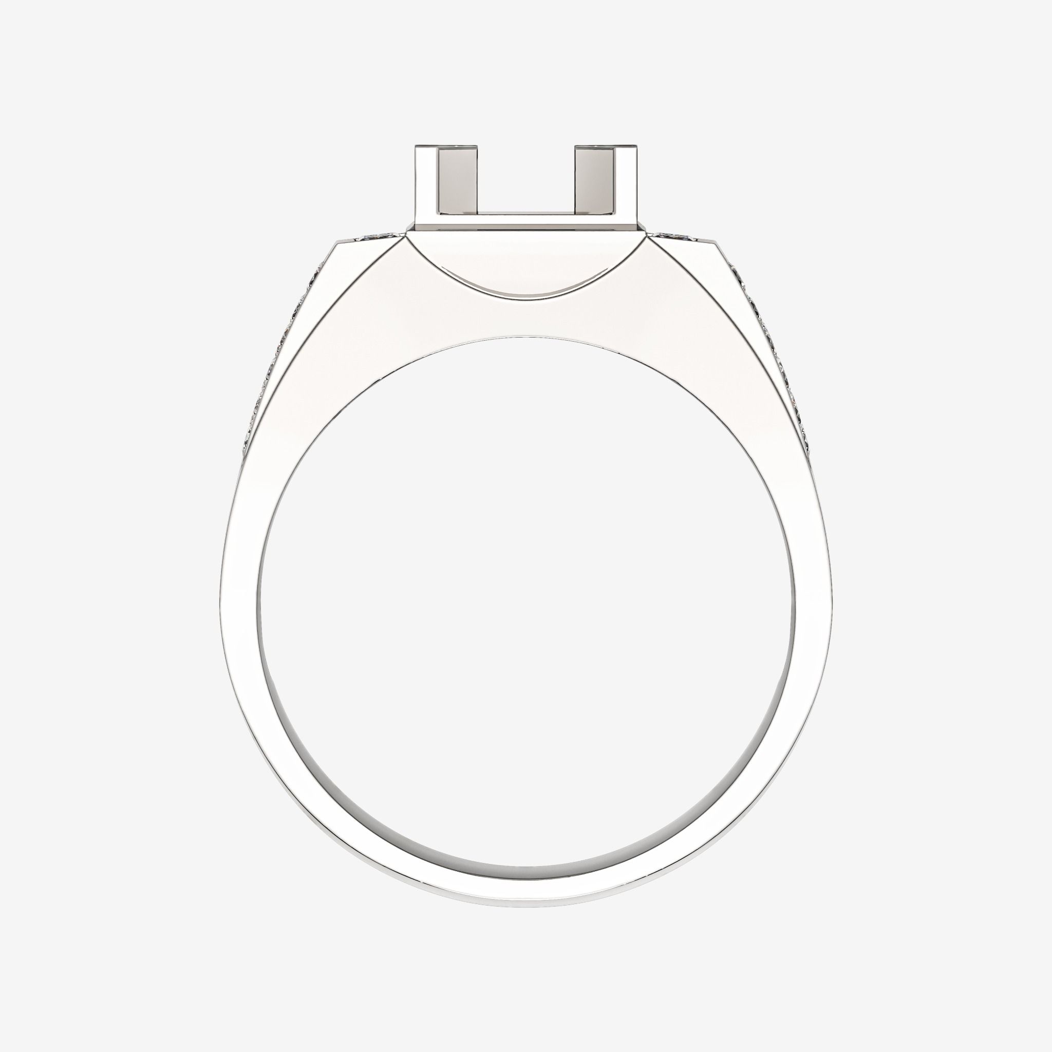 ACCENTED SEMI-SET MEN RING