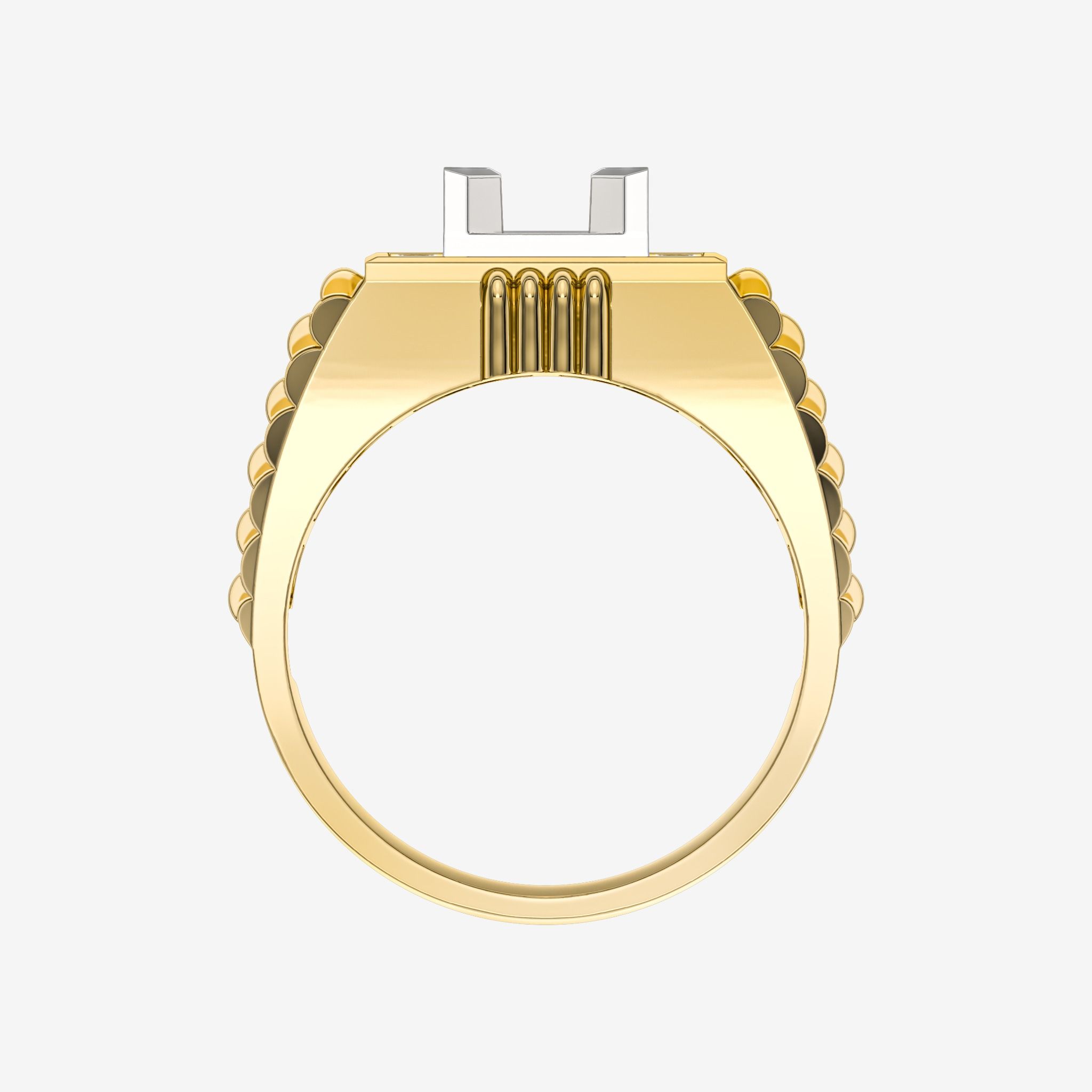 ACCENTED SEMI-SET MEN RING
