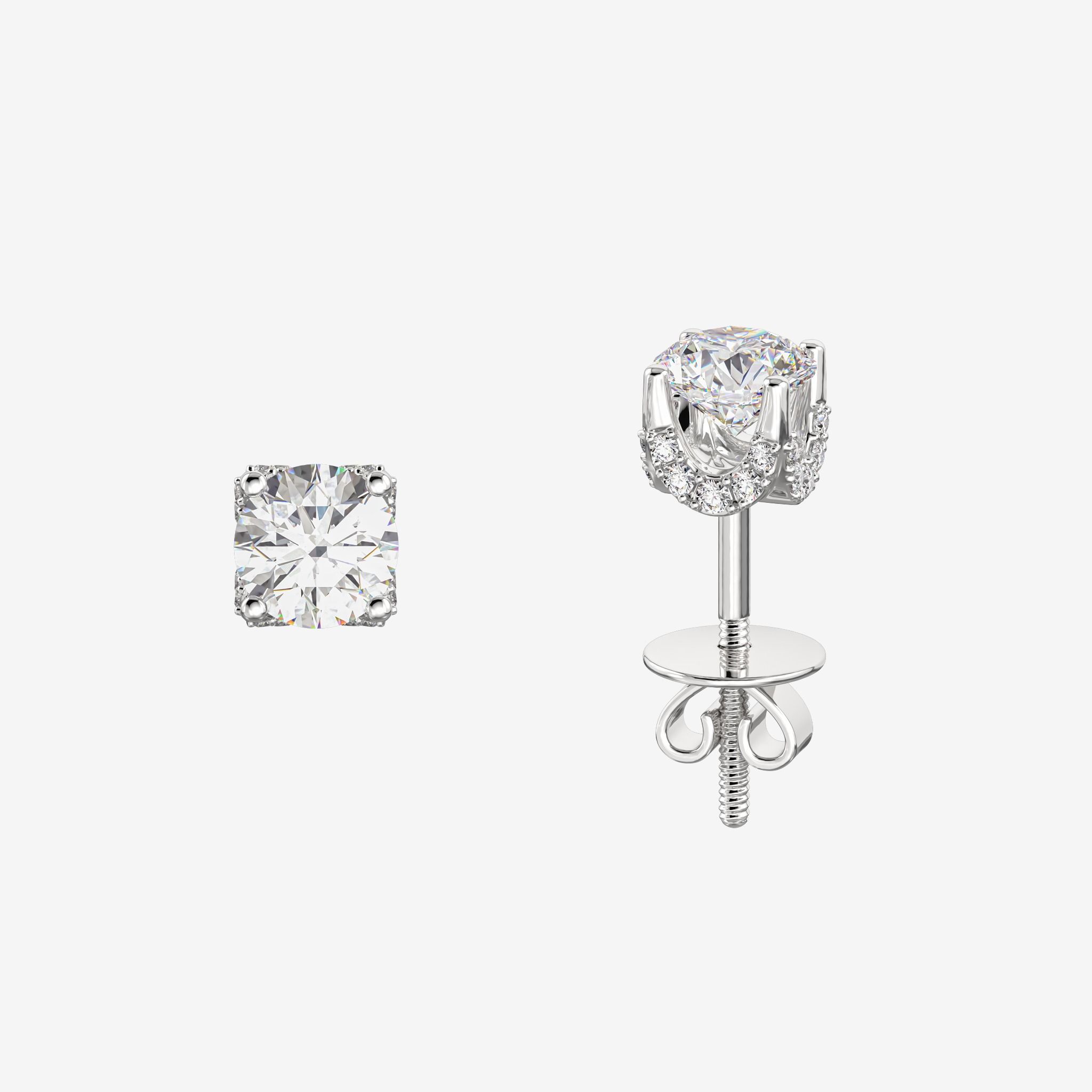 SEMI-SET STUD EARRINGS