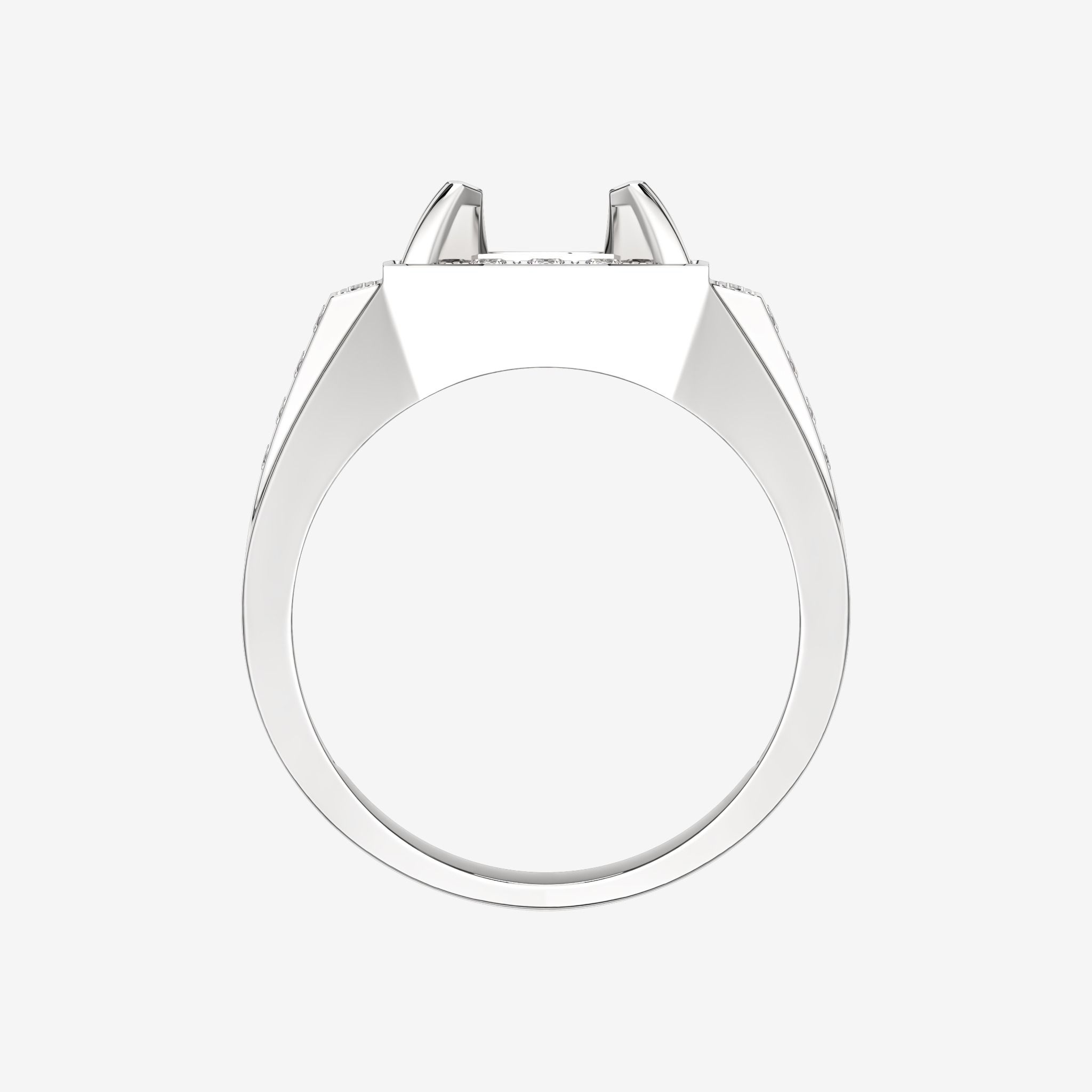 ACCENTED SEMI-SET MEN RING