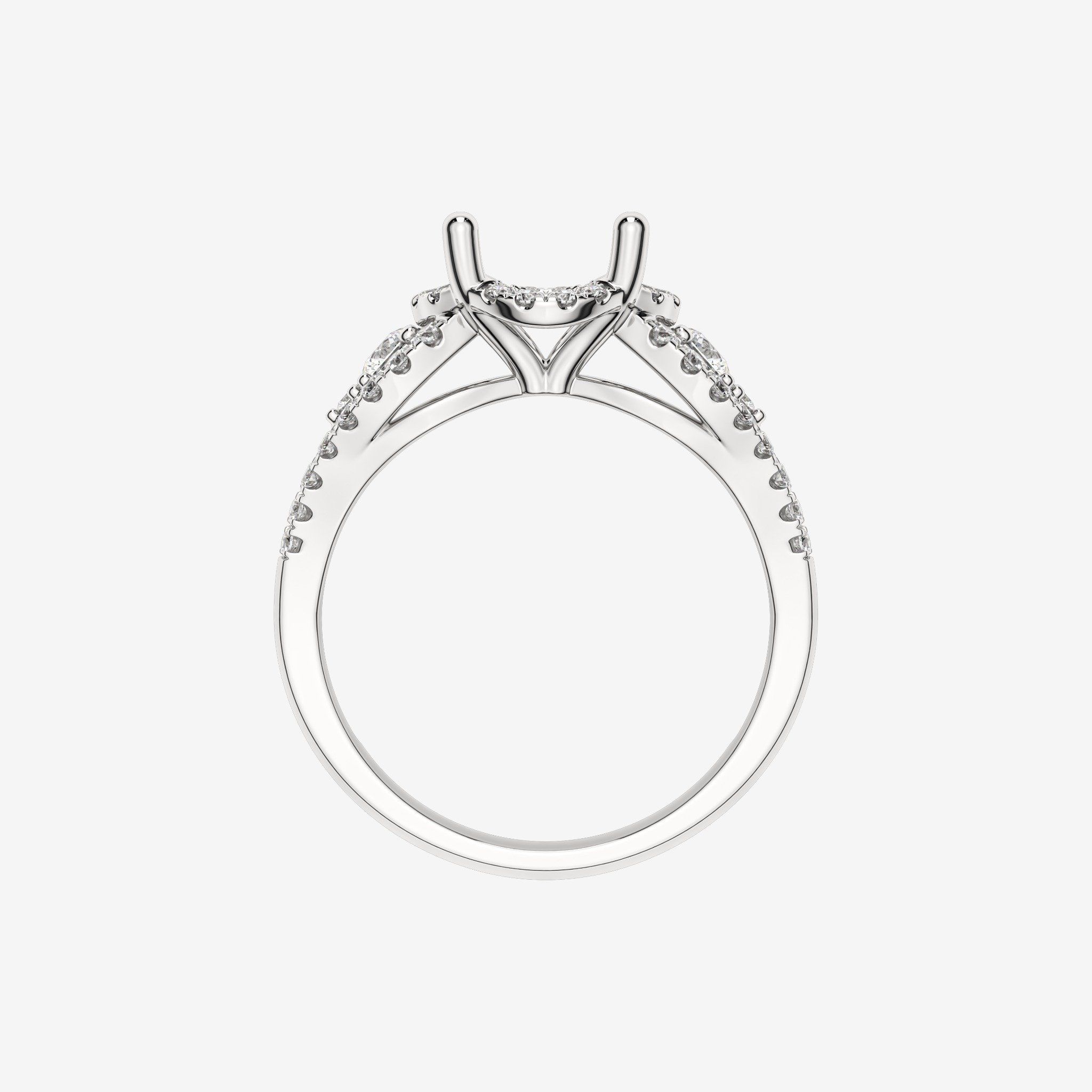 ACCENTED SEMI-SET ENGAGEMENT RING