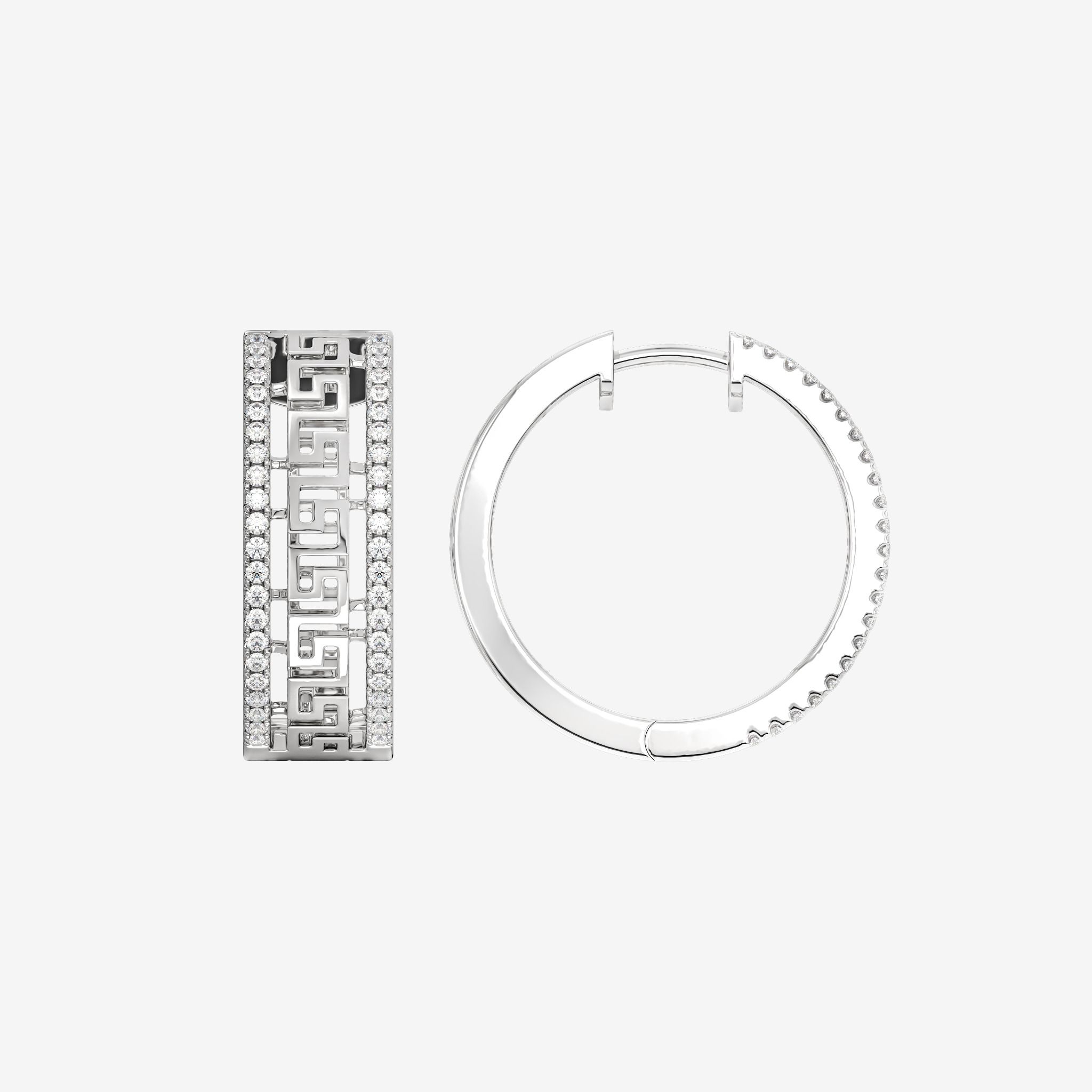 KEY PATTERN HOOP EARRINGS