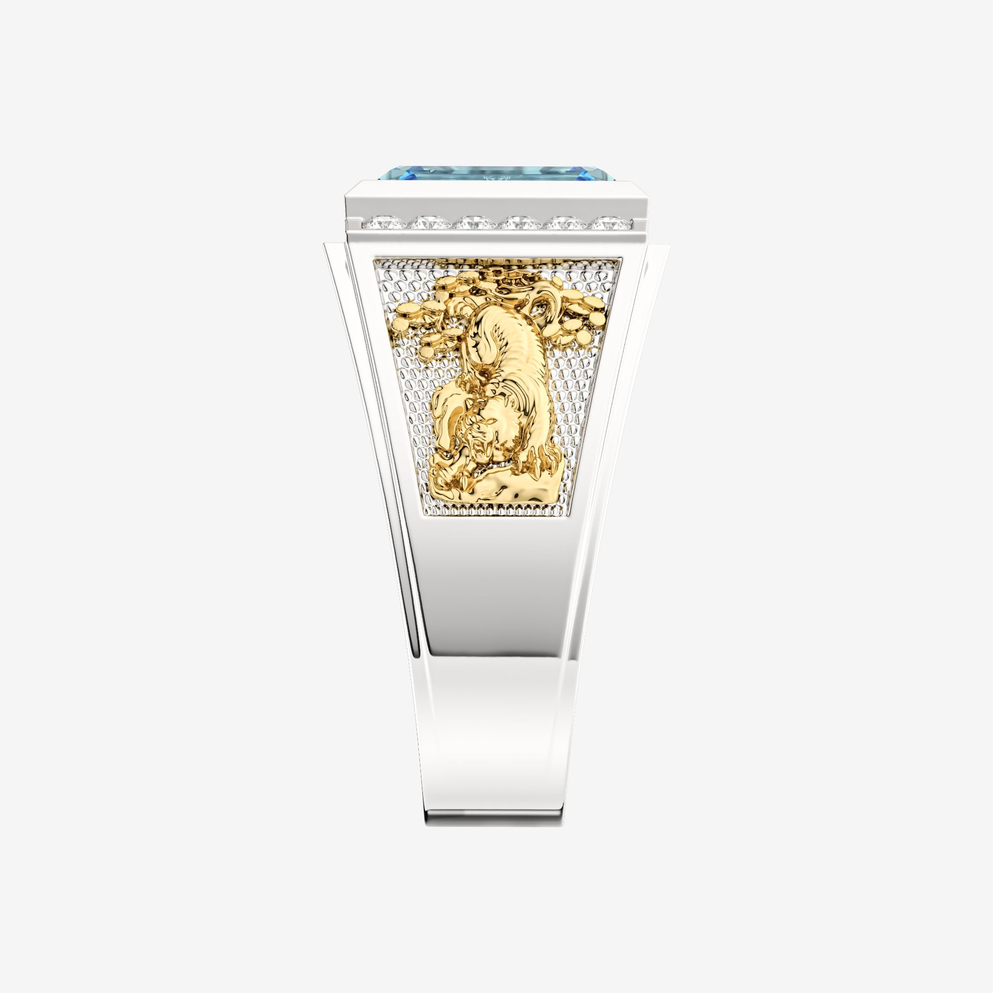 EMBOSSED ZODIAC MEN RING