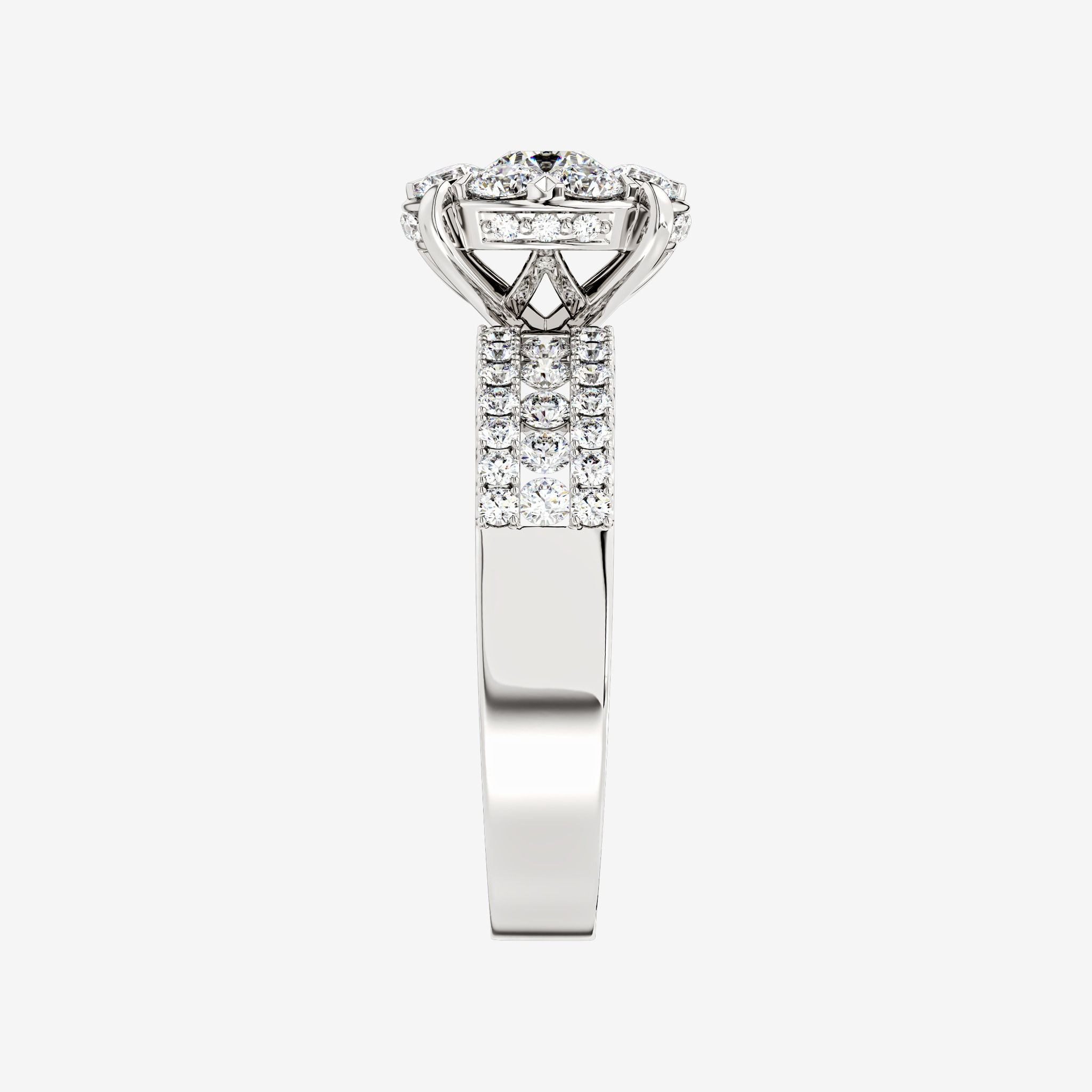 DOUBLE SHANK CLUSTER RING