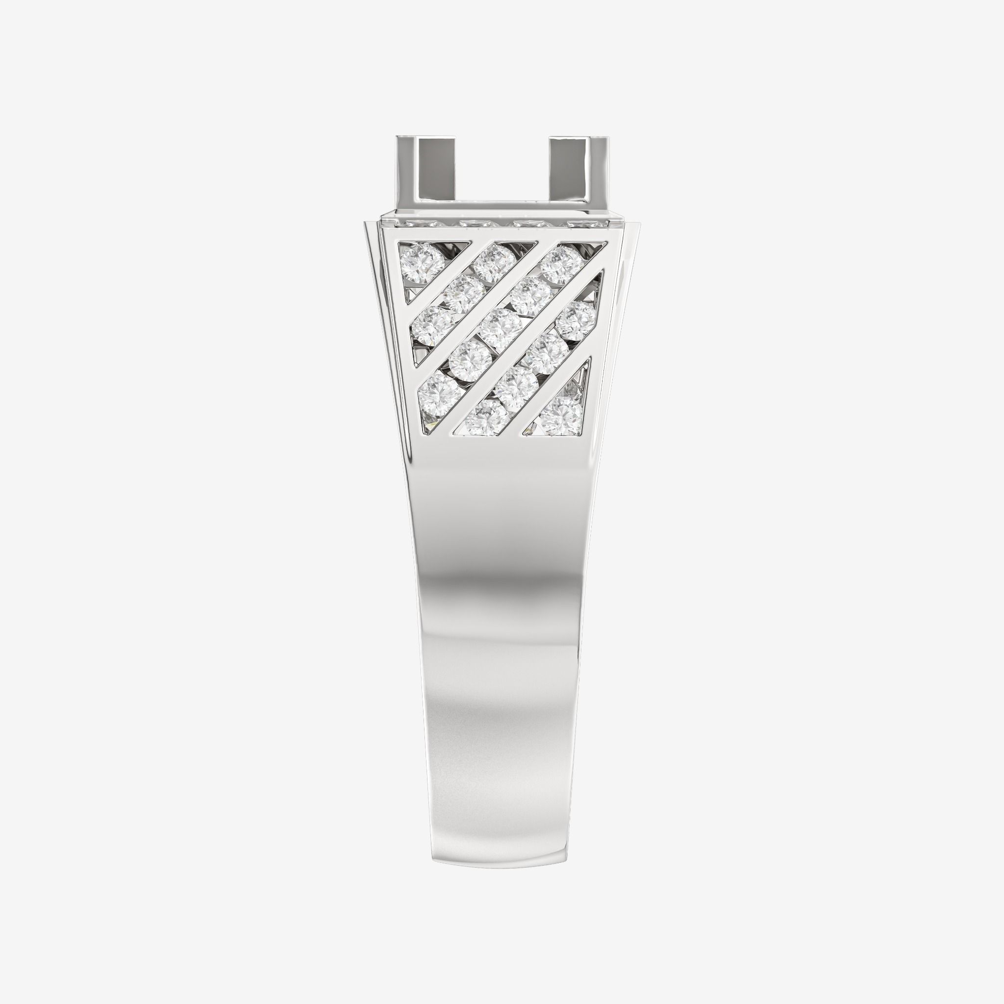 ACCENTED SEMI-SET MEN RING