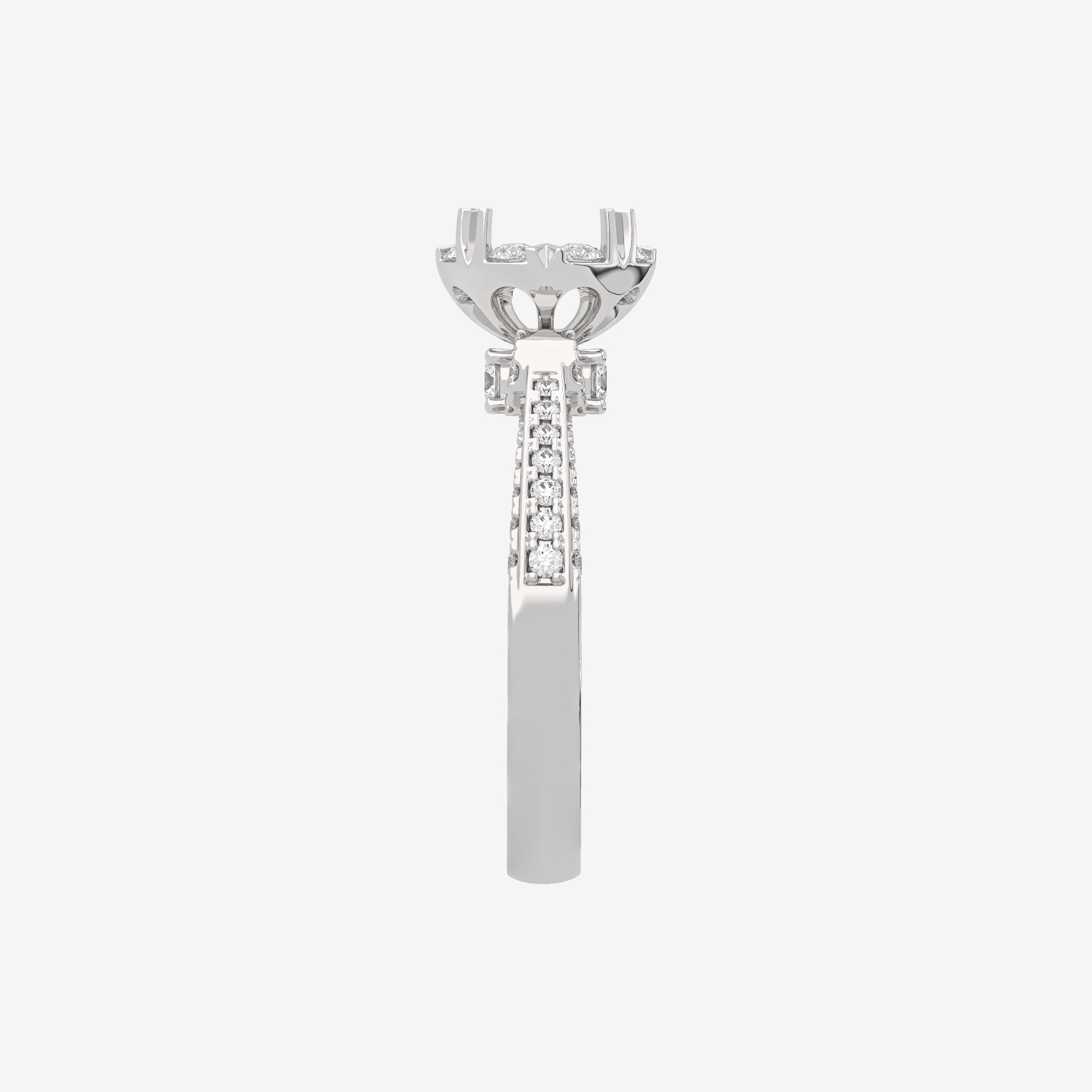 RIBBON SHANK SEMI-SET RING