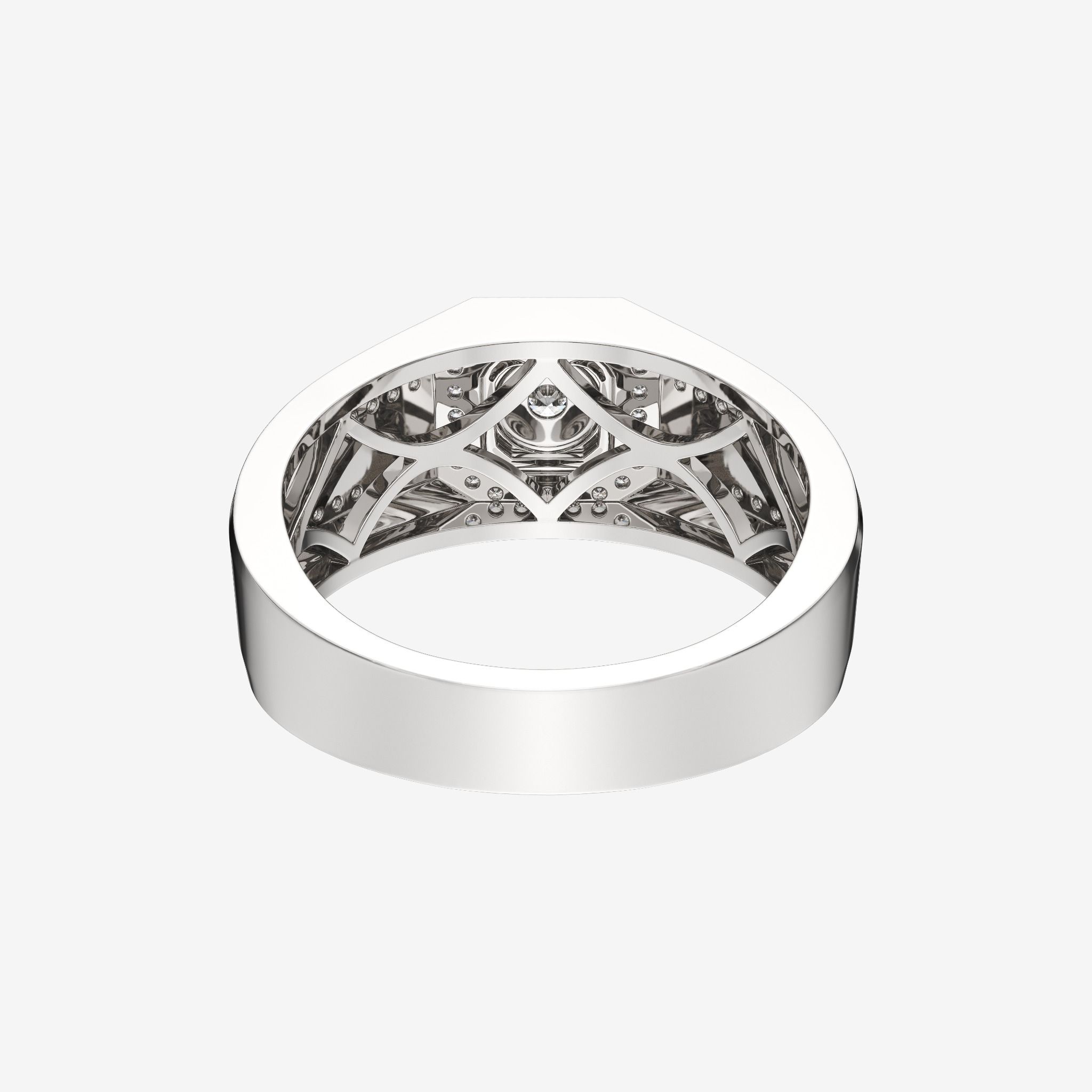 ACCENTED CLUSTER MEN RING