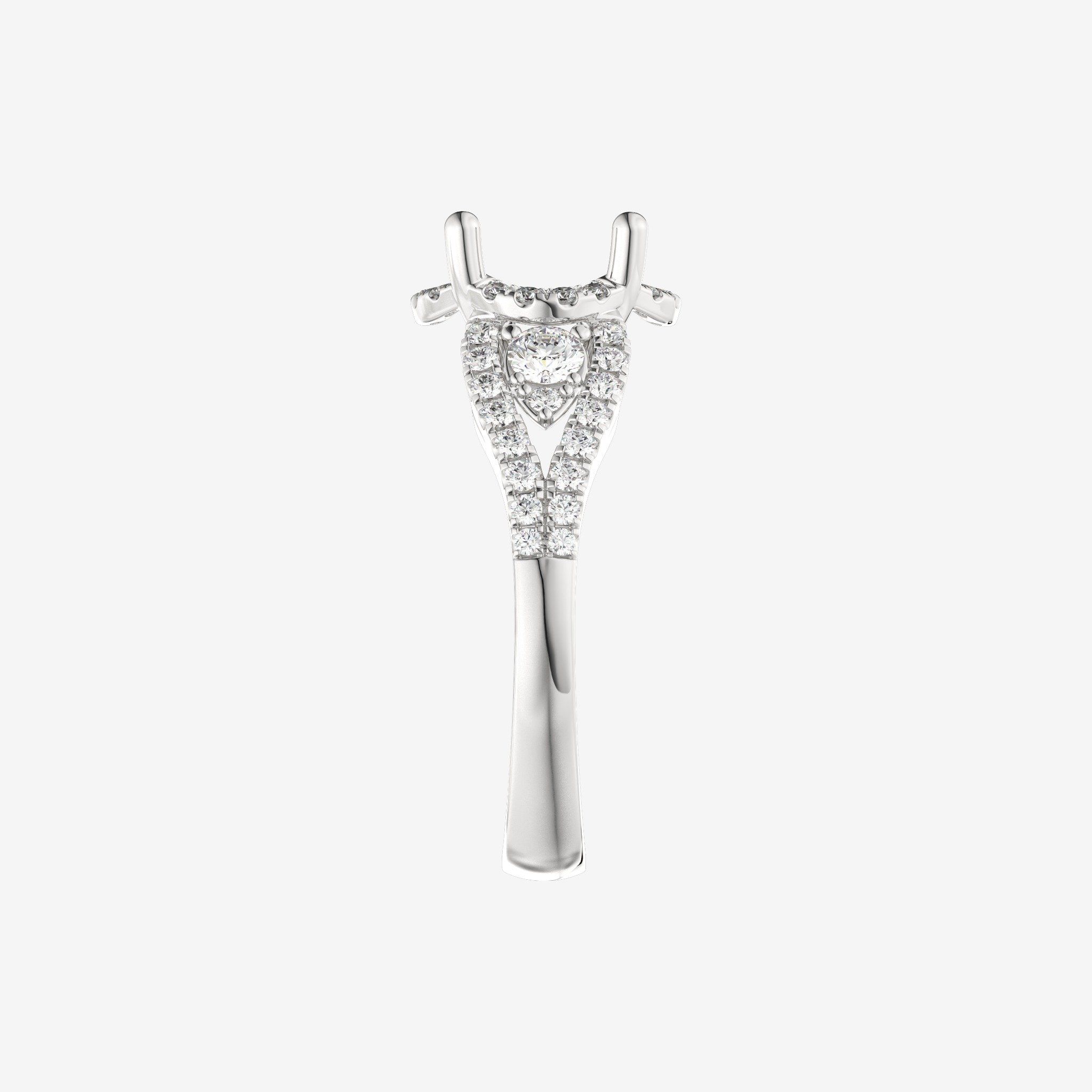 ACCENTED SEMI-SET ENGAGEMENT RING