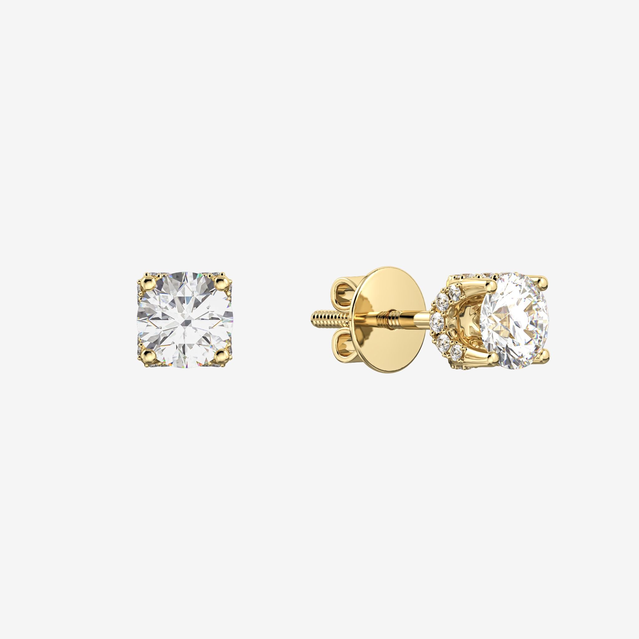 SEMI-SET STUD EARRINGS