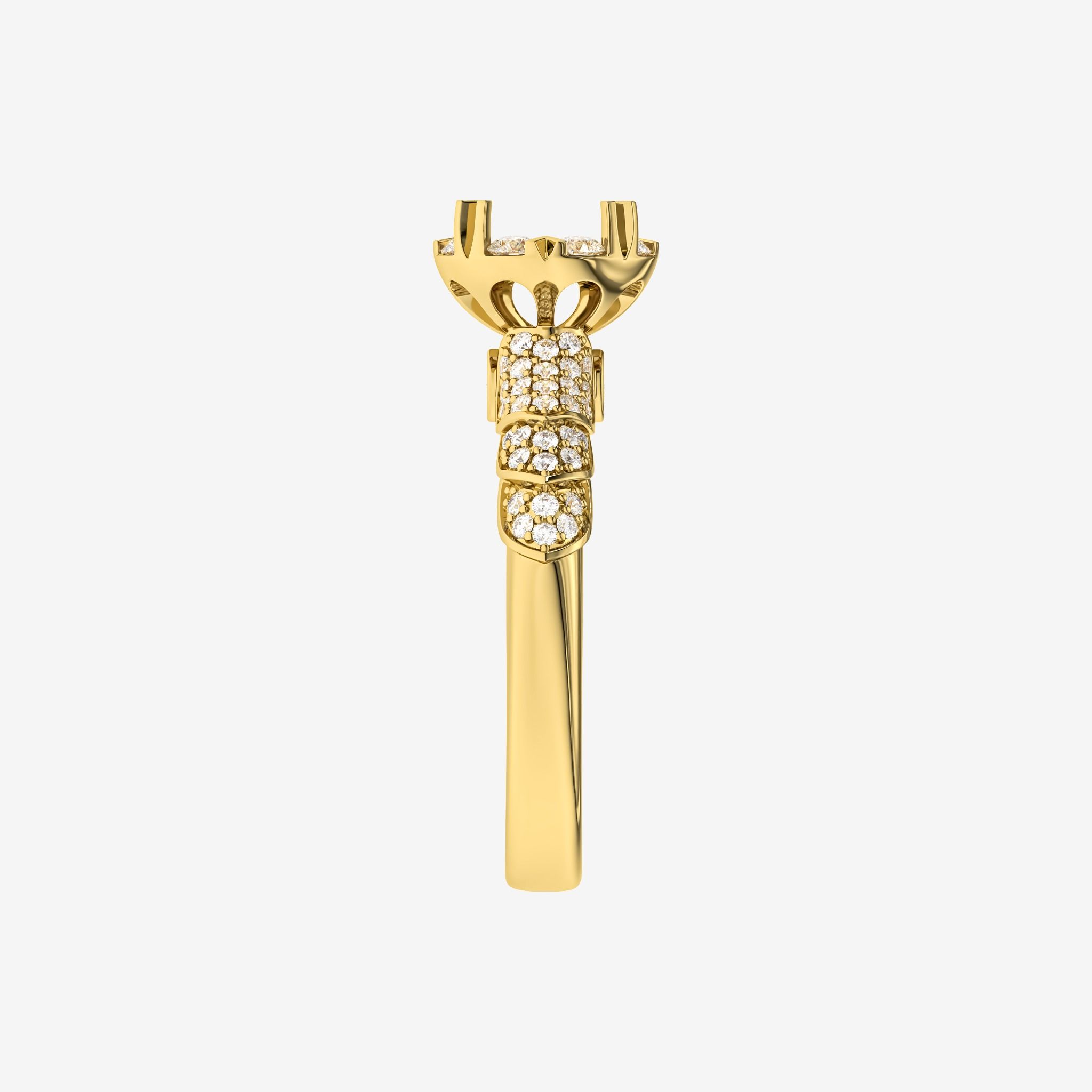 ACCENTED SEMI-SET ENGAGEMENT RING