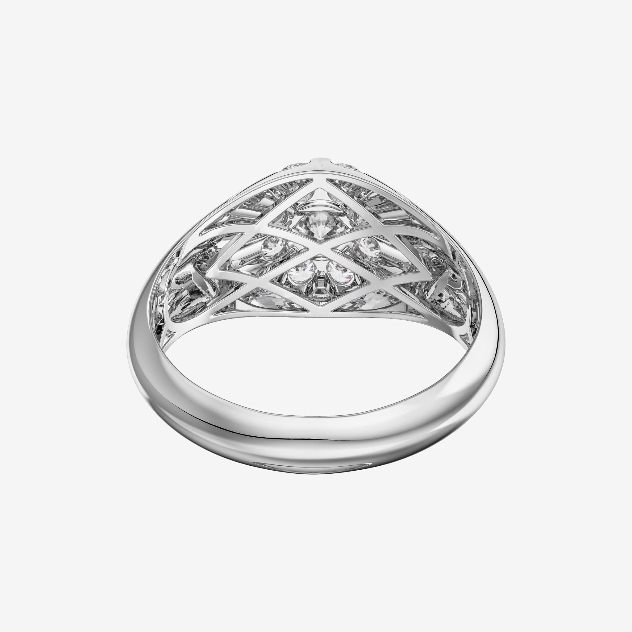 CLUSTER SIGNET RING