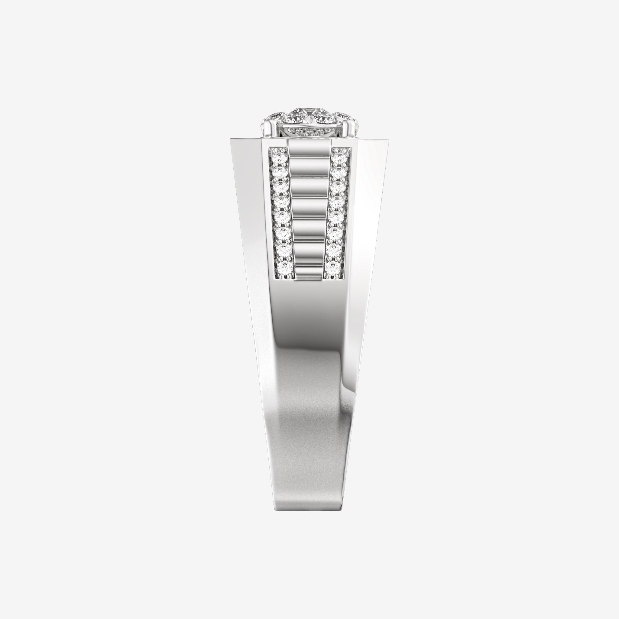 ACCENTED CLUSTER MEN RING