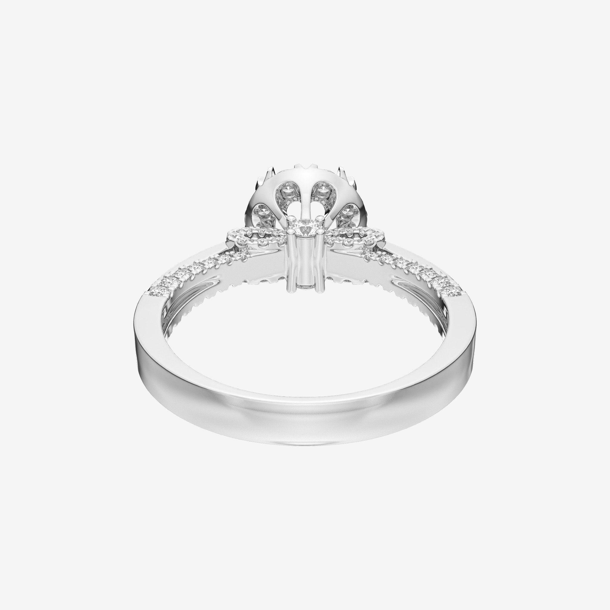 RIBBON SHANK SEMI-SET RING