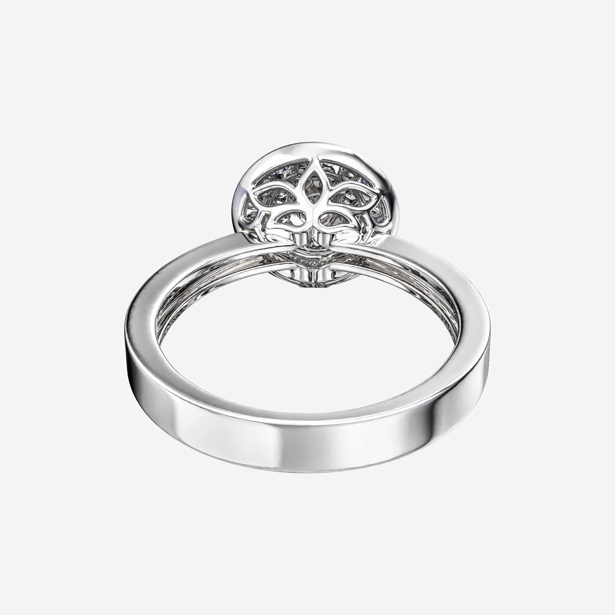 BEZEL-SET CLUSTER RING