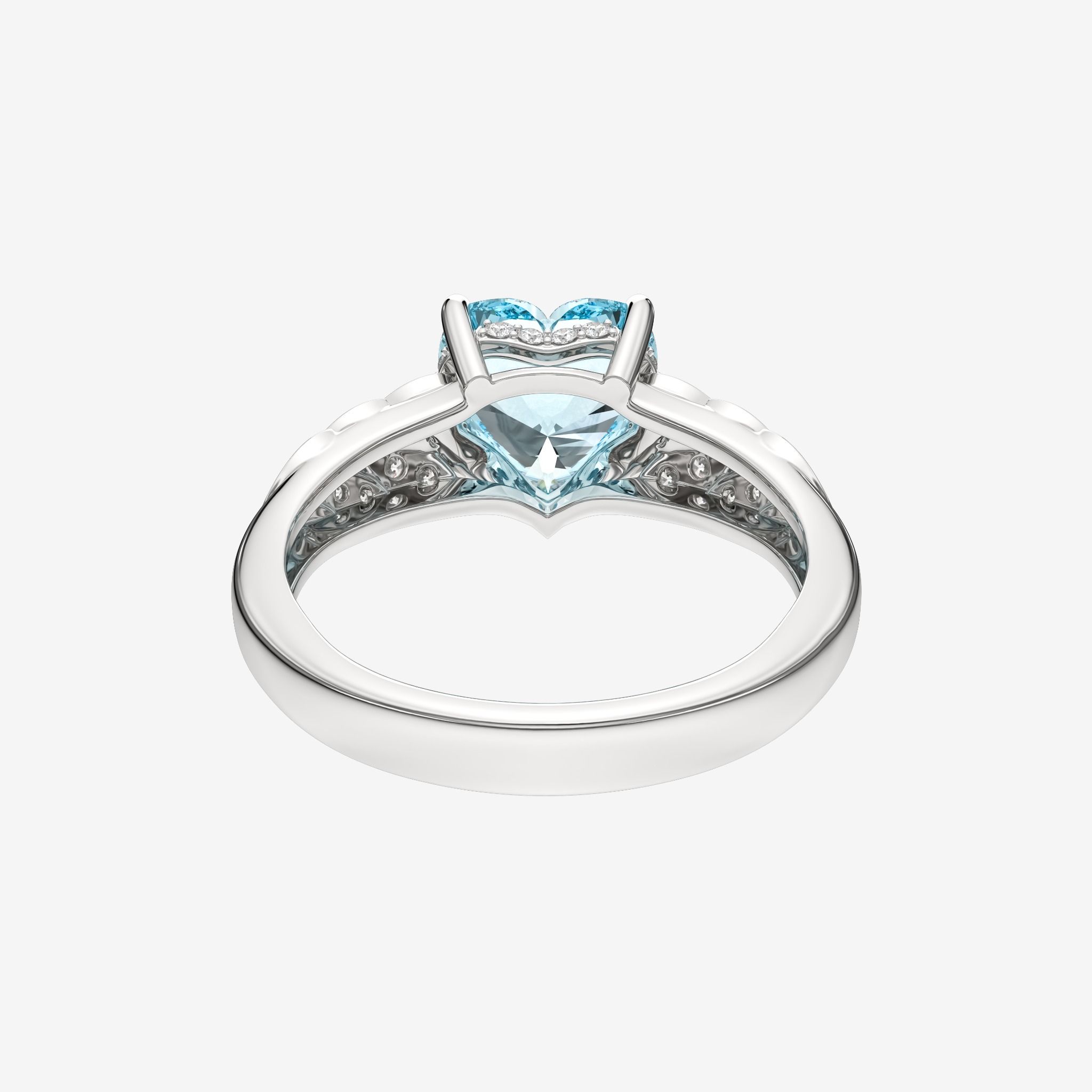 ACCENTED HEART GEMSTONE RING
