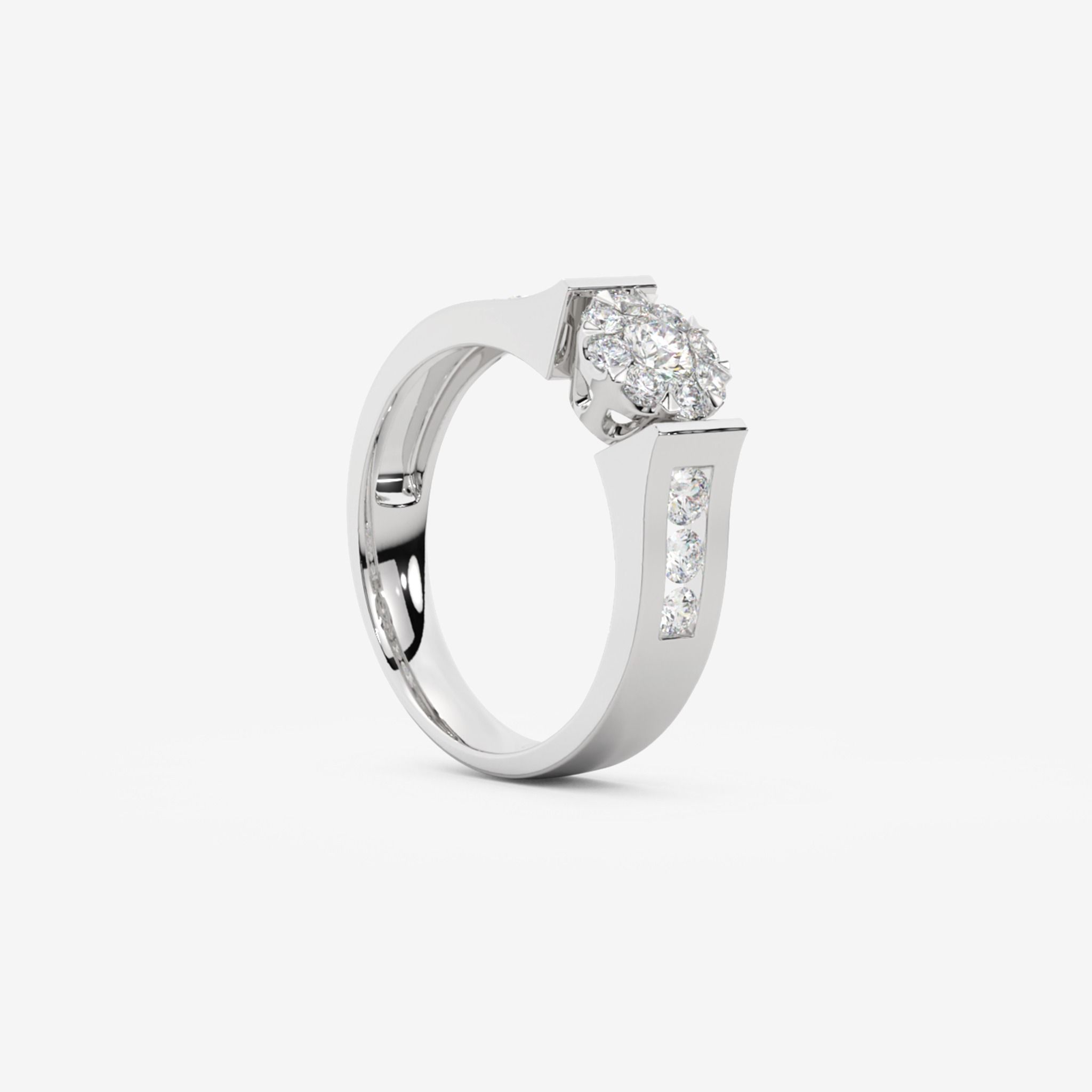 ACCENTED CLUSTER ENGAGEMENT RING