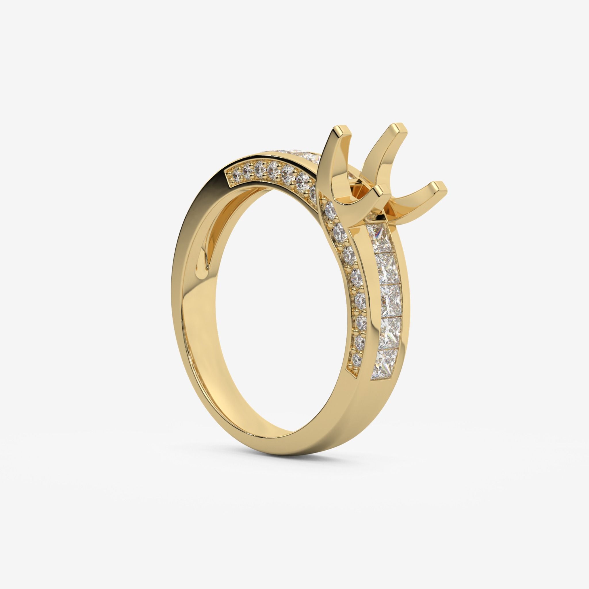 CHANNEL SEMI-SET ENGAGEMENT RING