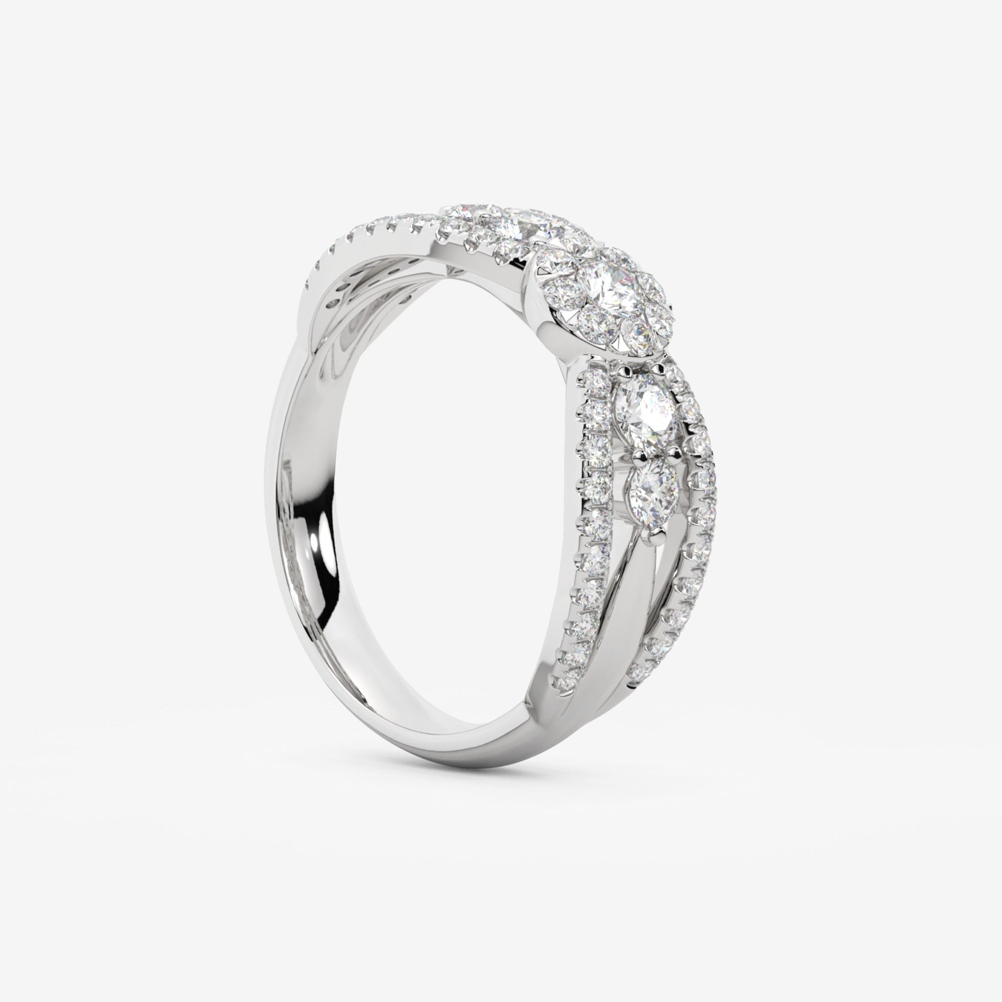ACCENTED CRISS-CROSS RING