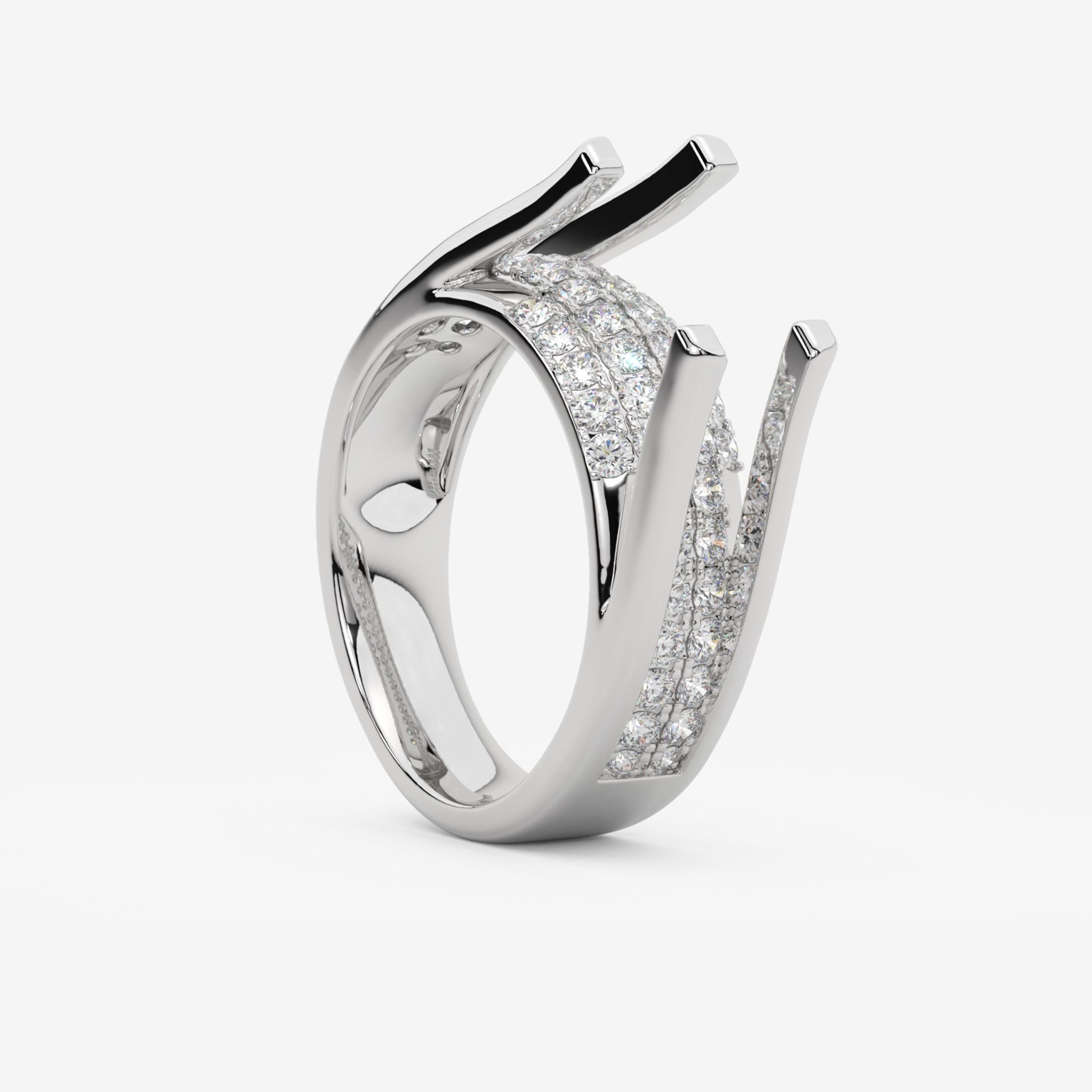 PAVÉ SEMI-SET ENGAGEMENT RING