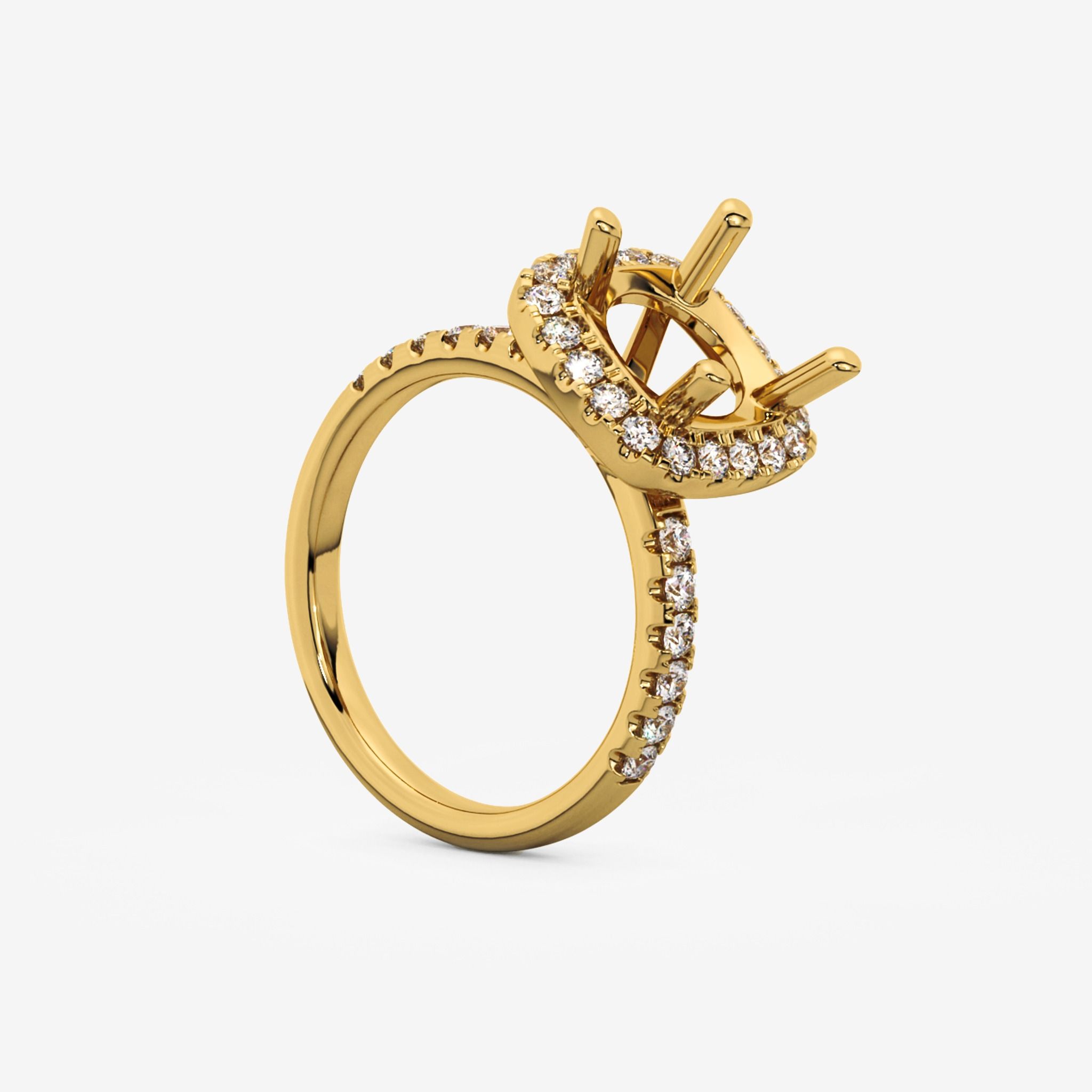 HALO SEMI-SET ENGAGEMENT RING