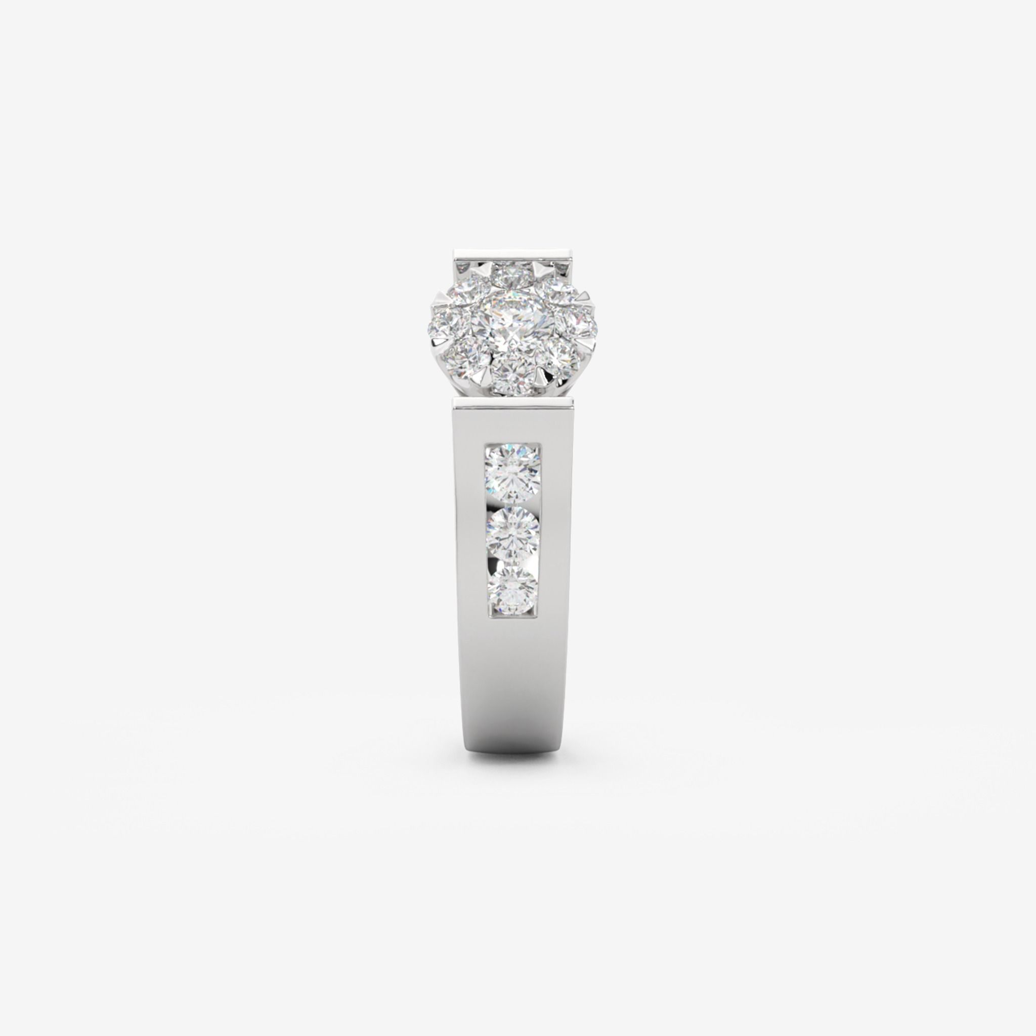 ACCENTED CLUSTER ENGAGEMENT RING