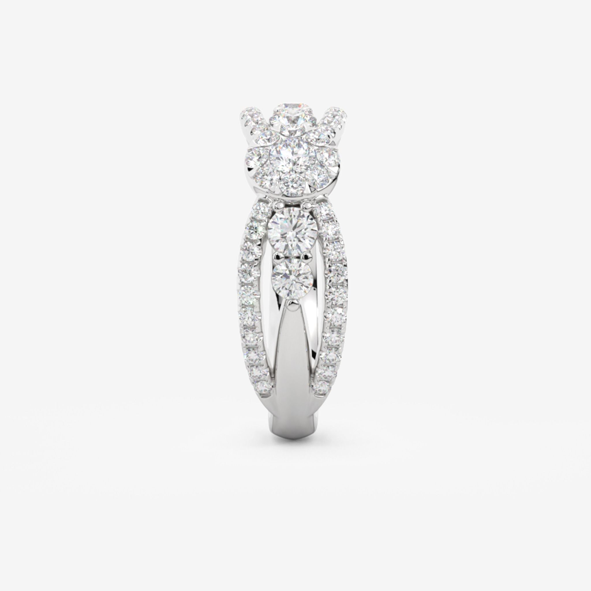 ACCENTED CRISS-CROSS RING