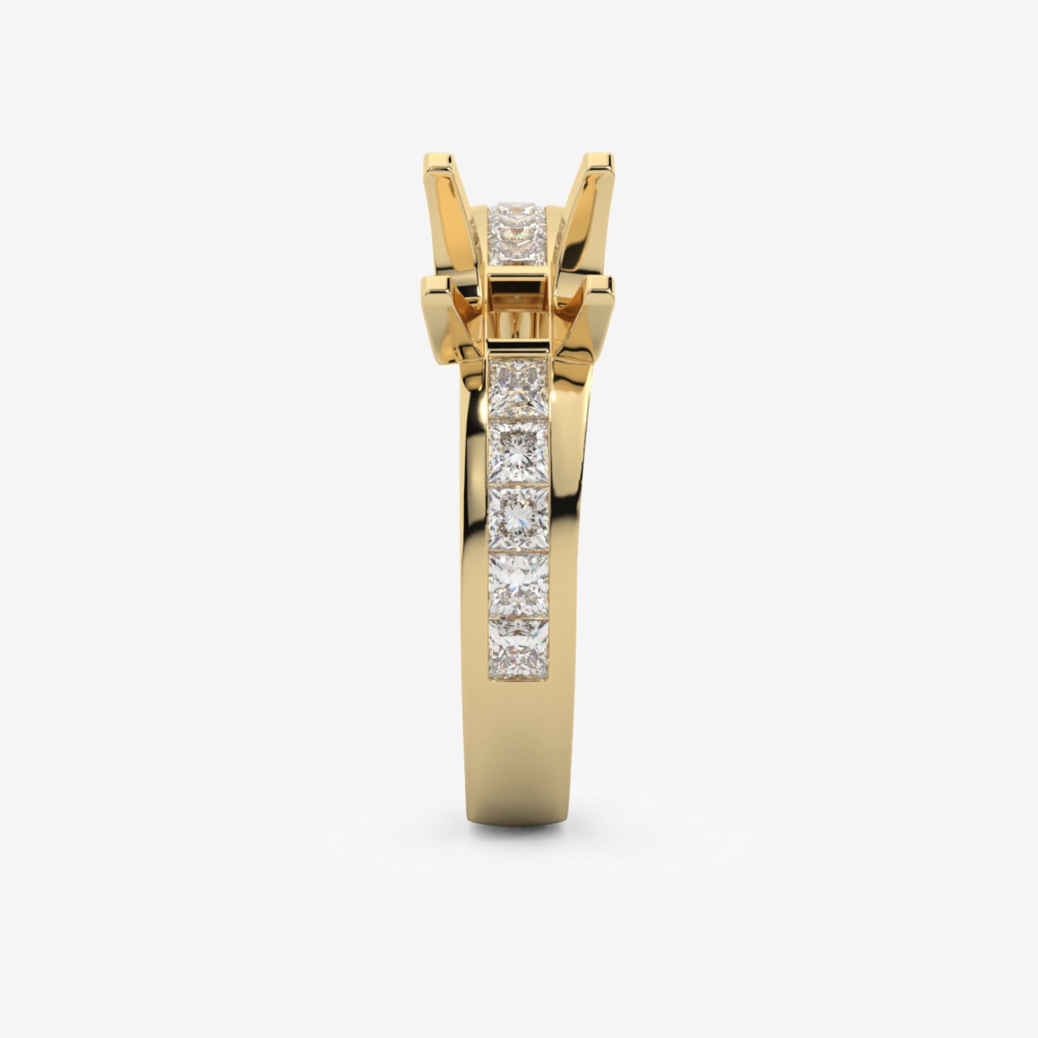 CHANNEL SEMI-SET ENGAGEMENT RING