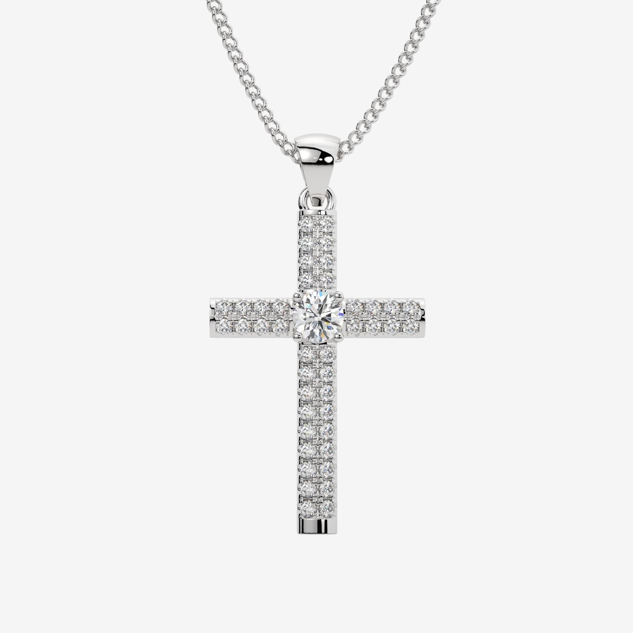 PAVÉ CROSS PENDANT