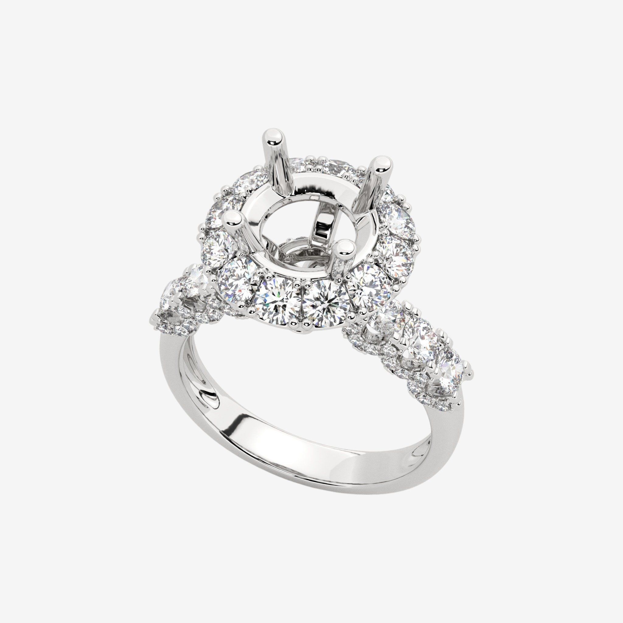 HALO SEMI-SET ENGAGEMENT RING